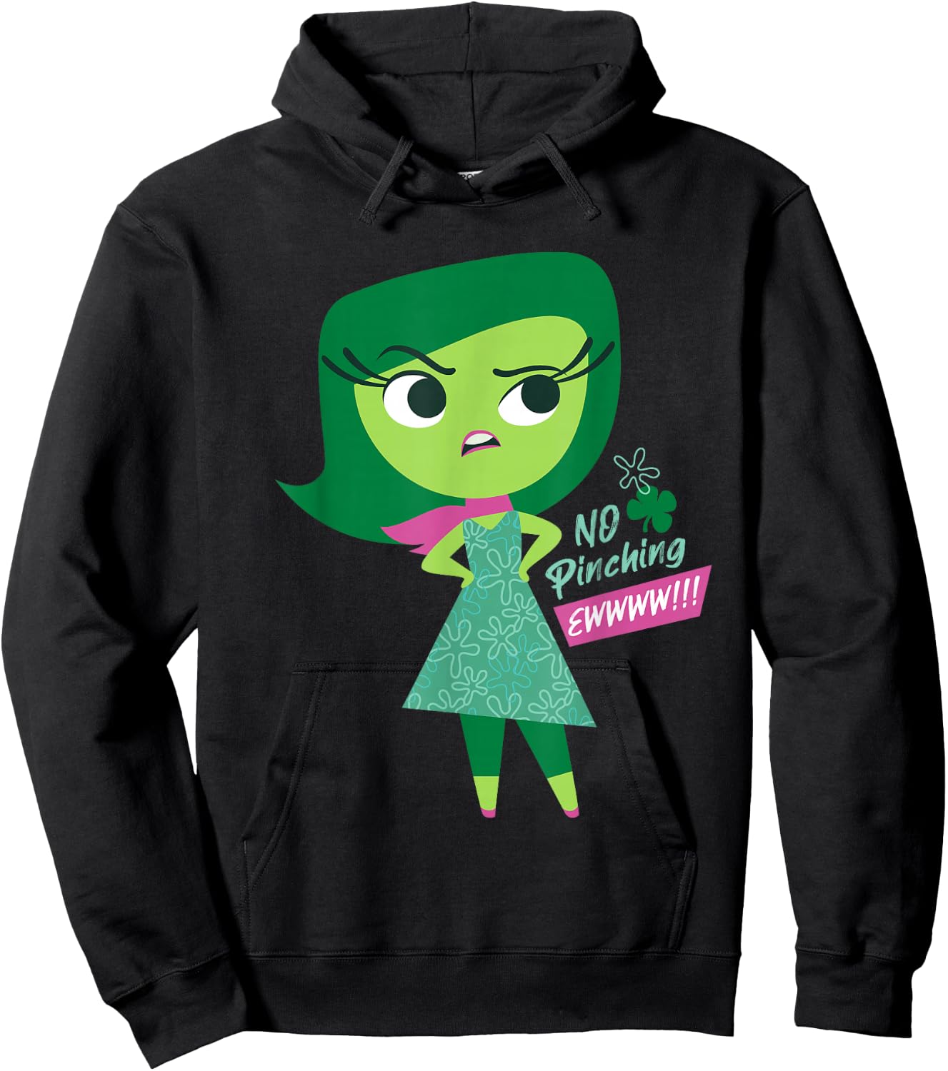 Disney & Pixar’s Inside Out Ew No Pinching St. Patrick’s Day Hoodie - Hoodie | Black