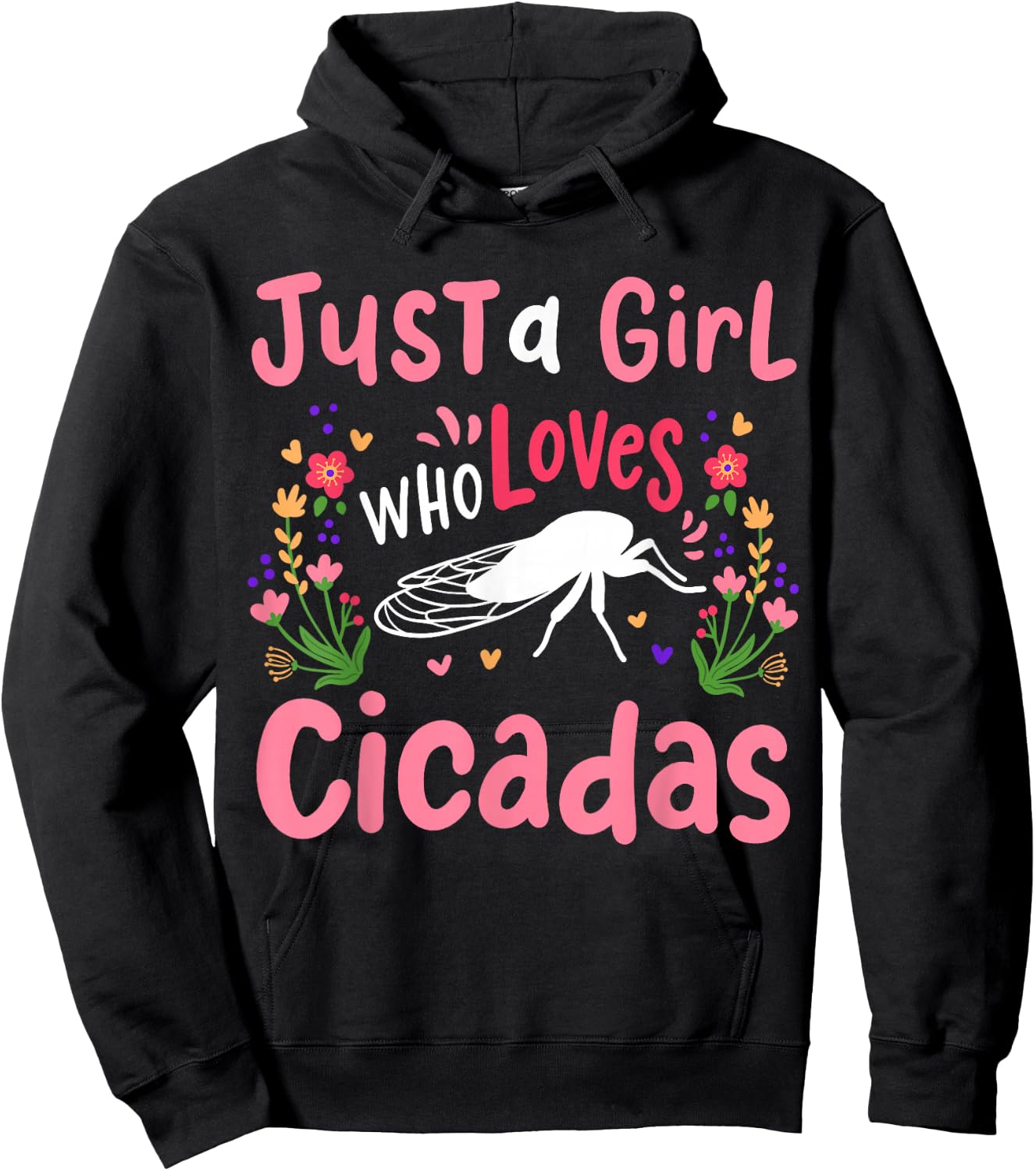 Cicada Insect Just a Girl Who Loves Cicadas Hoodie - Hoodie | Black
