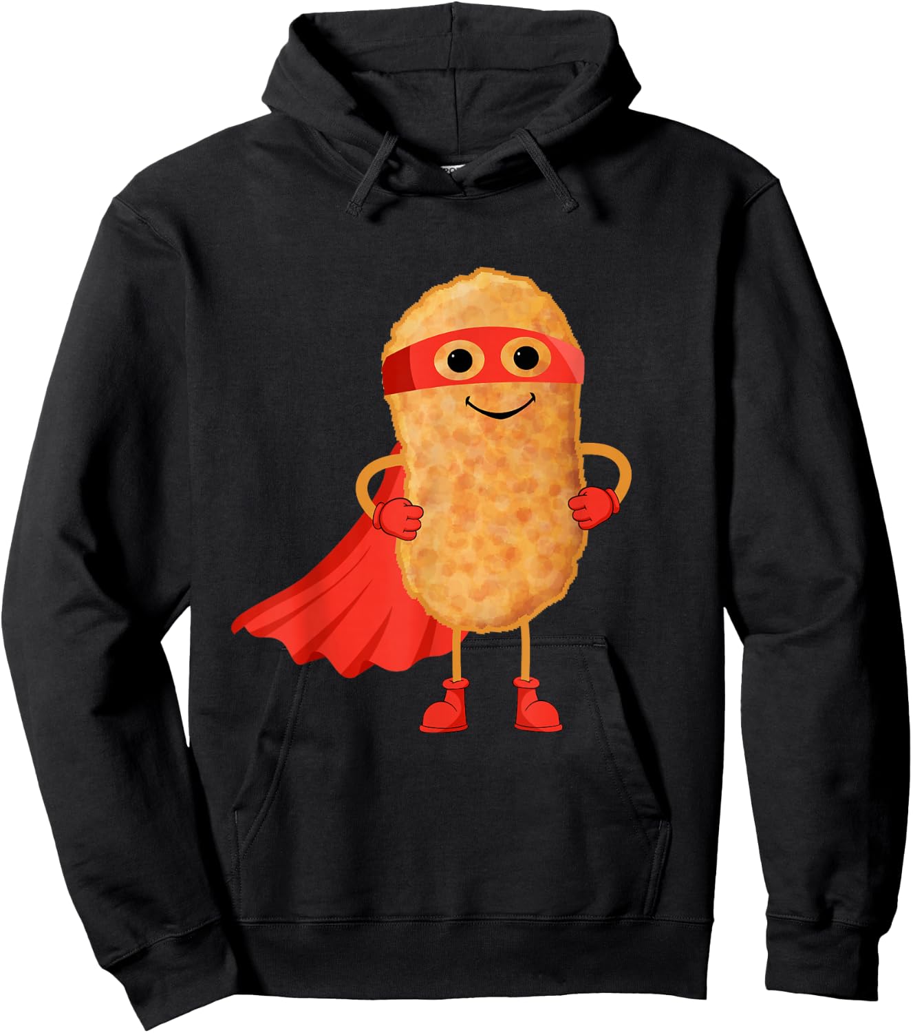 Super Hero Chicken Nuggets Funny Nugget Man Gift Kids Hoodie - Hoodie | Black