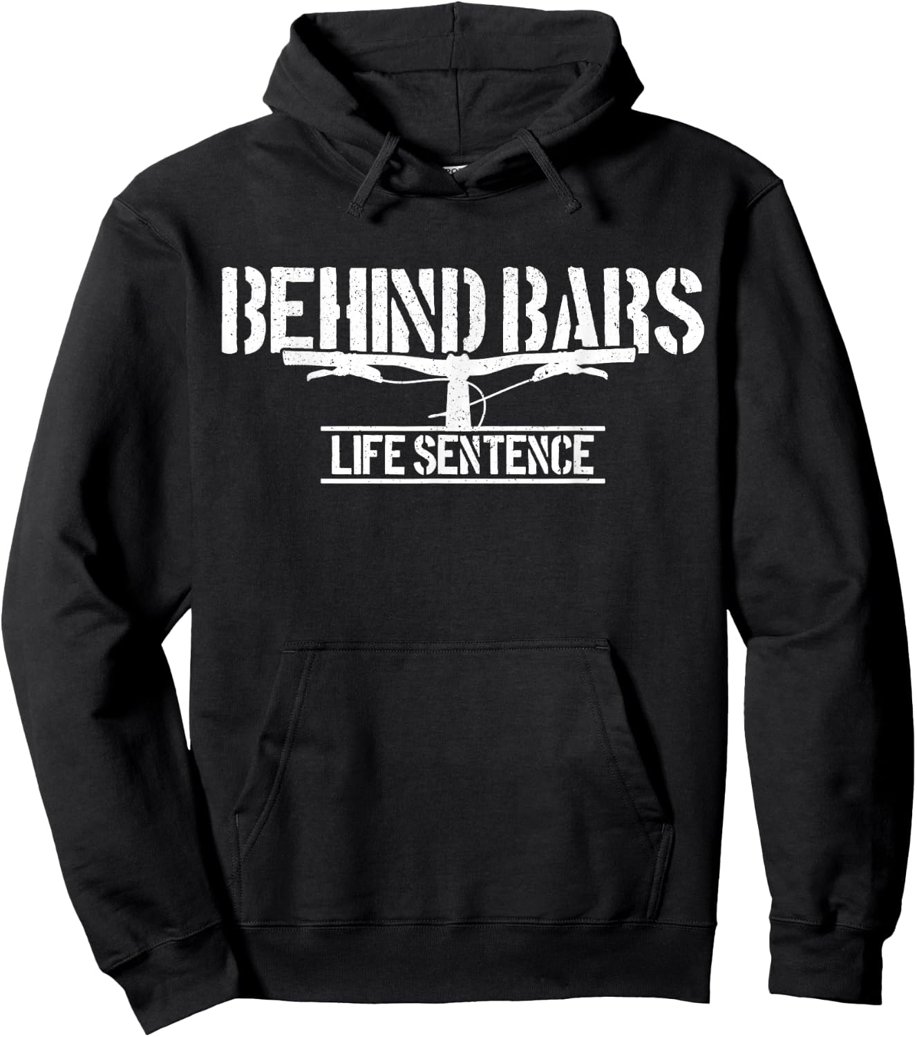 Mountain Bike Behind Bars Life Sentence MTB Funny Biker Gift Hoodie - Hoodie | Black