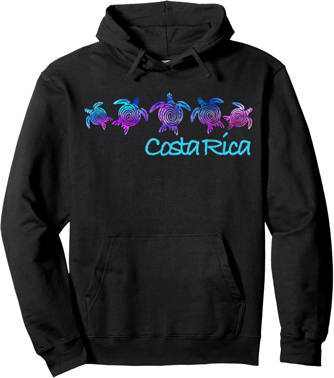 Costa Rica Beach Design/Tribal Turtle Gift Hoodie - Hoodie | Black