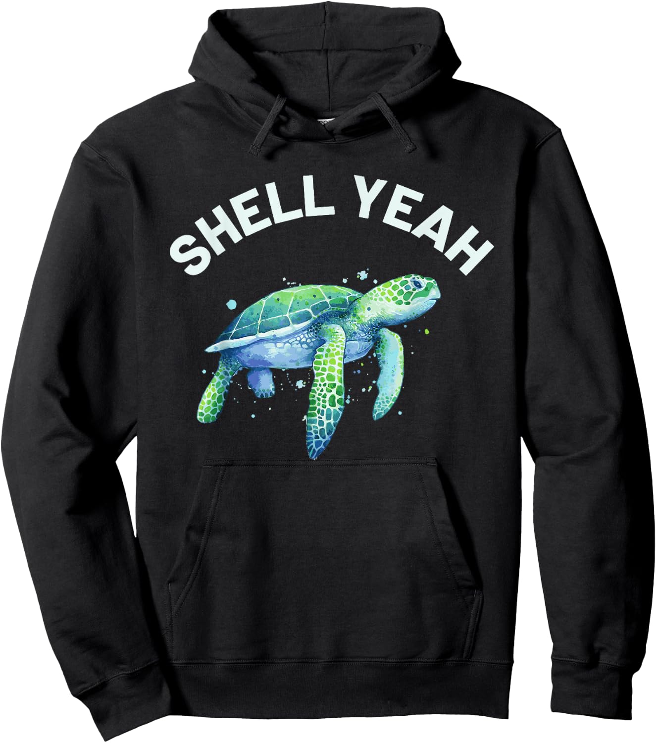 Shell Yeah - Cute Tortoise & Sea Turtle Lover Hoodie - Hoodie | Black