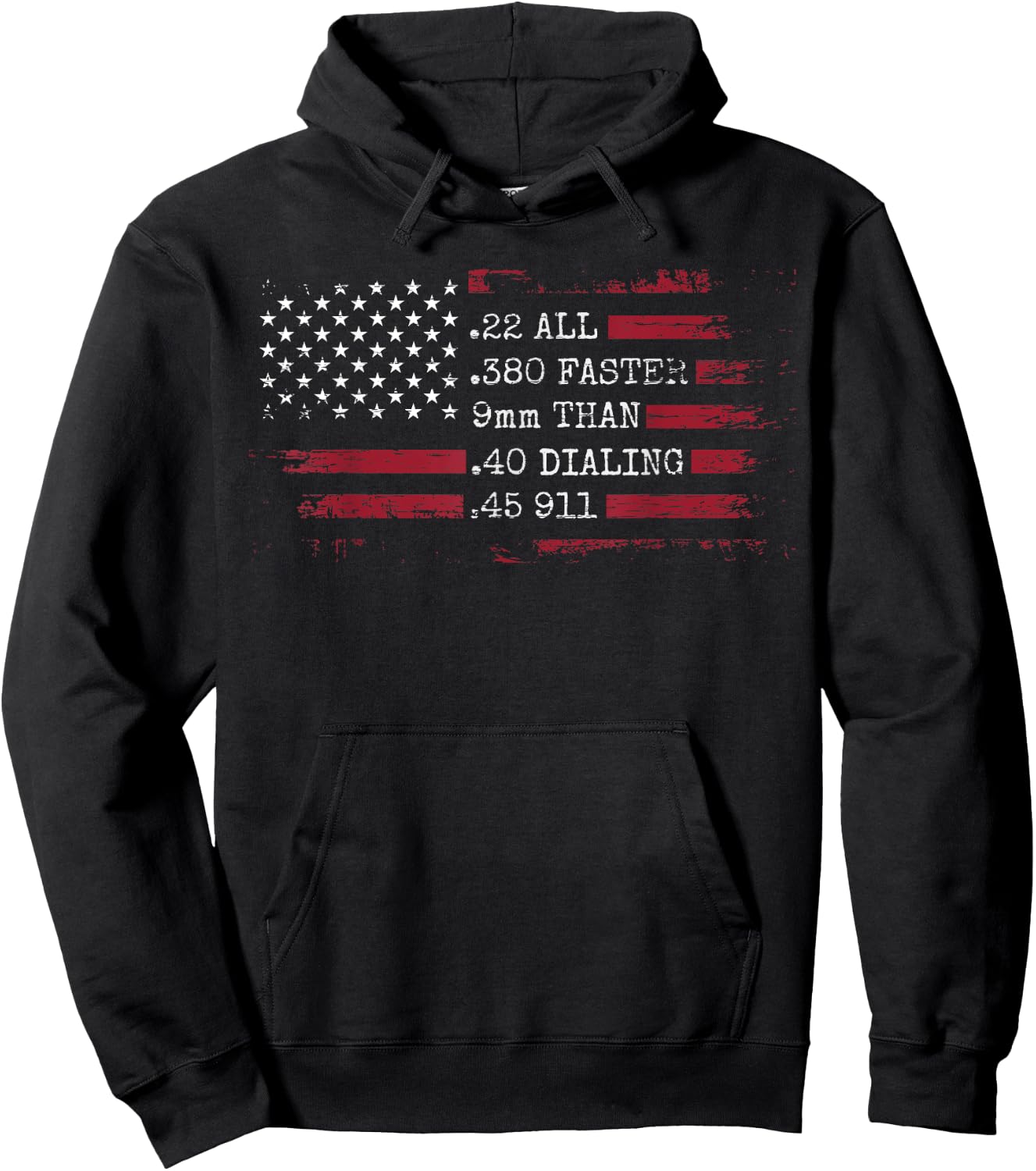 Ammo Gun Lovers Shirt - All Faster Than Dialing 911 Hoodie - Hoodie | Black