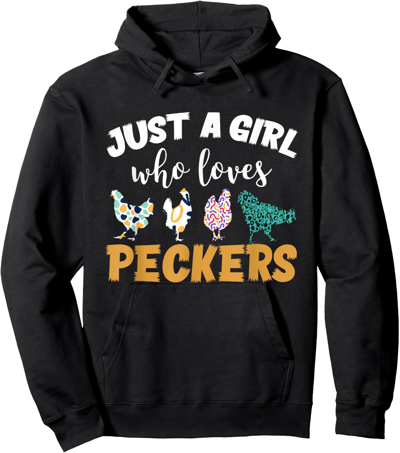 Just a girl who loves peckers Hoodie - Hoodie | Black