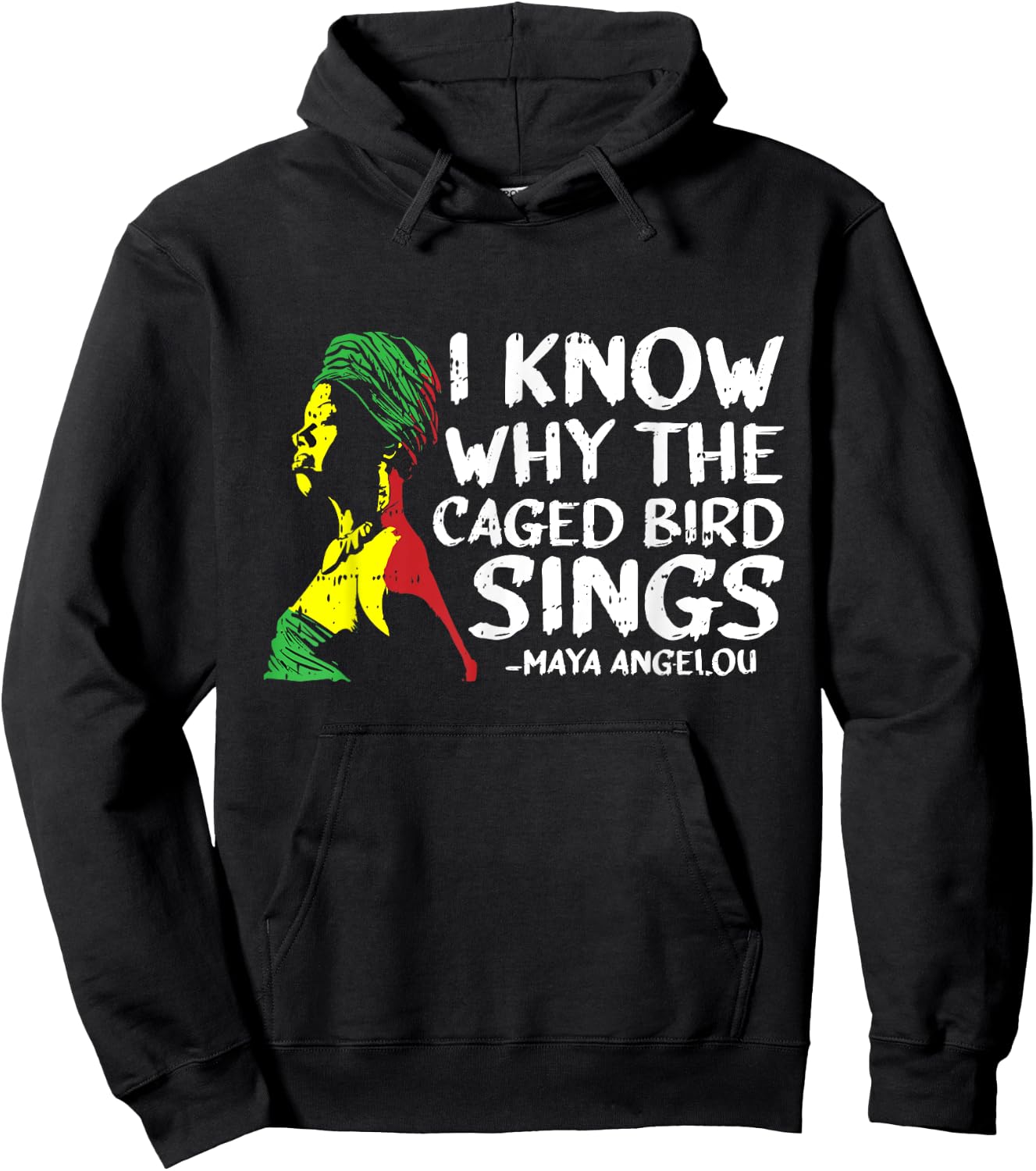I Know Why The Caged Bird Sings Cool African American Gifts Hoodie - Hoodie | Black
