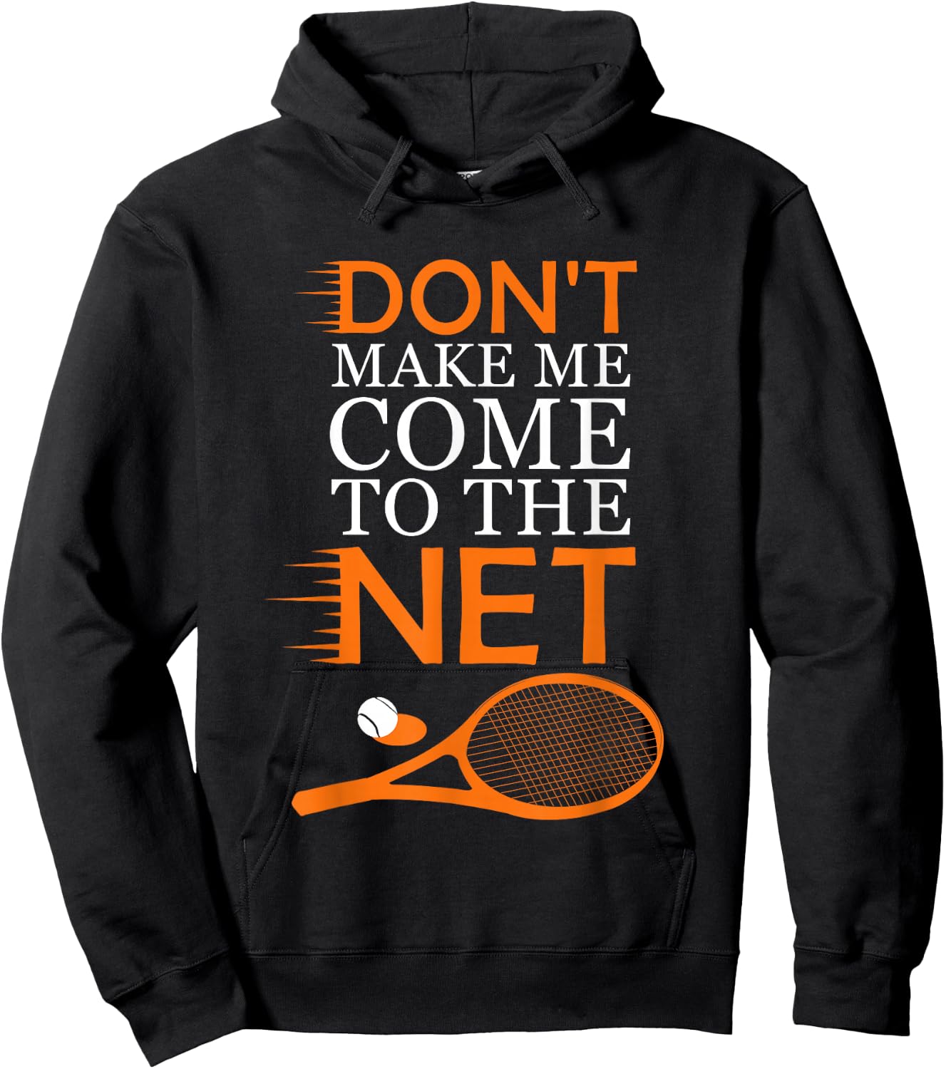 Funny Tennis Player Racket Ball Game Gag Gift Men Women Kids Hoodie - Hoodie | Black