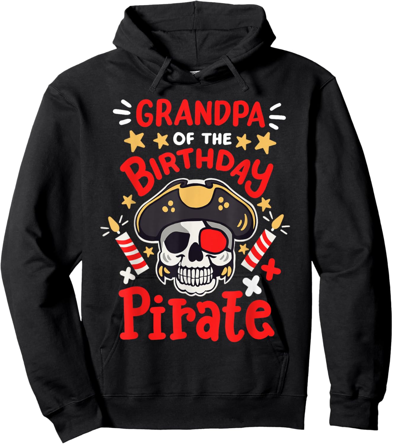 Grandpa Of The Birthday Pirate Party Family Matching Men Hoodie - Hoodie | Black