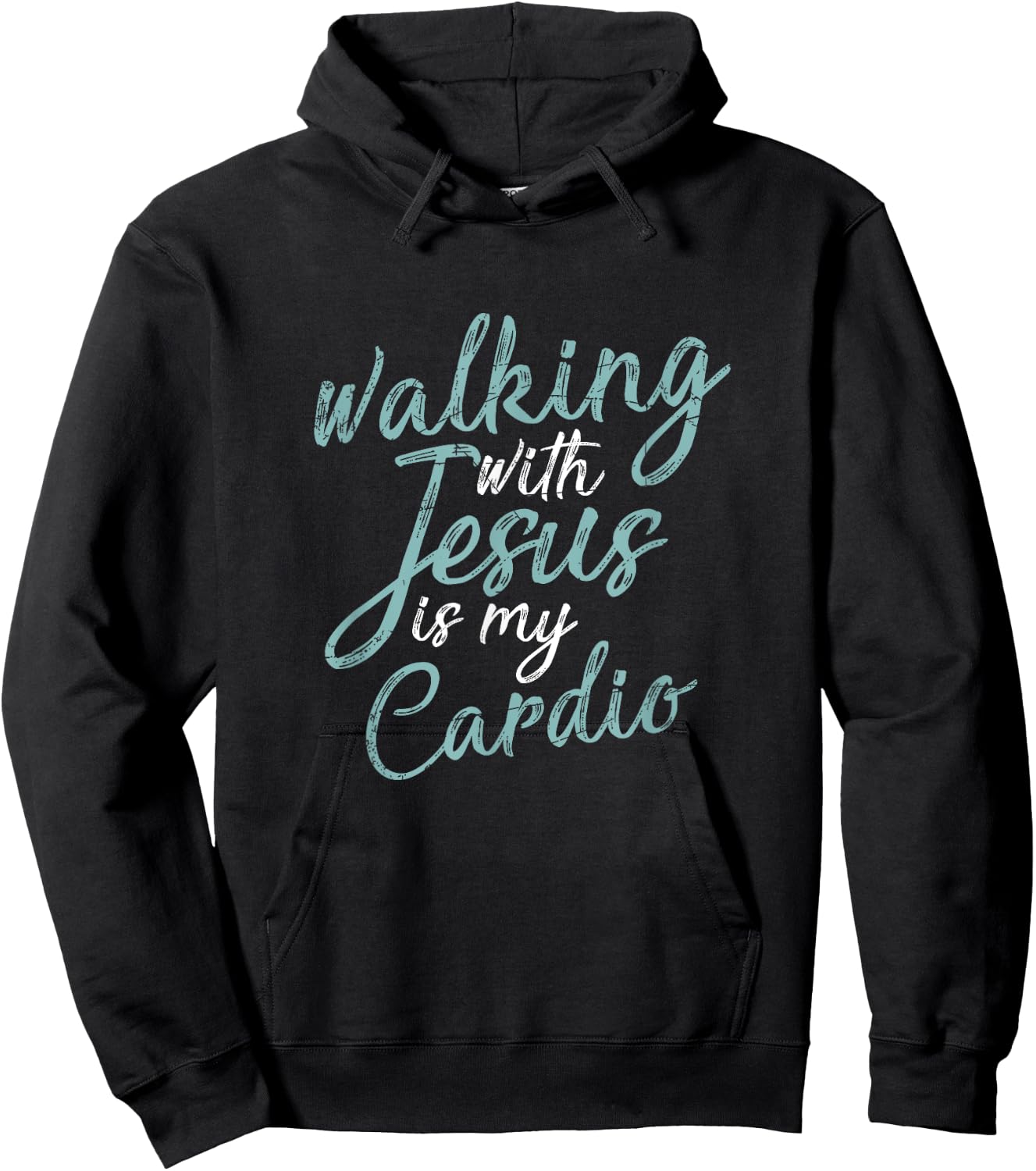 Funny Christian Workout Cardio Gift Jesus Christ Prayer Hoodie - Hoodie | Black