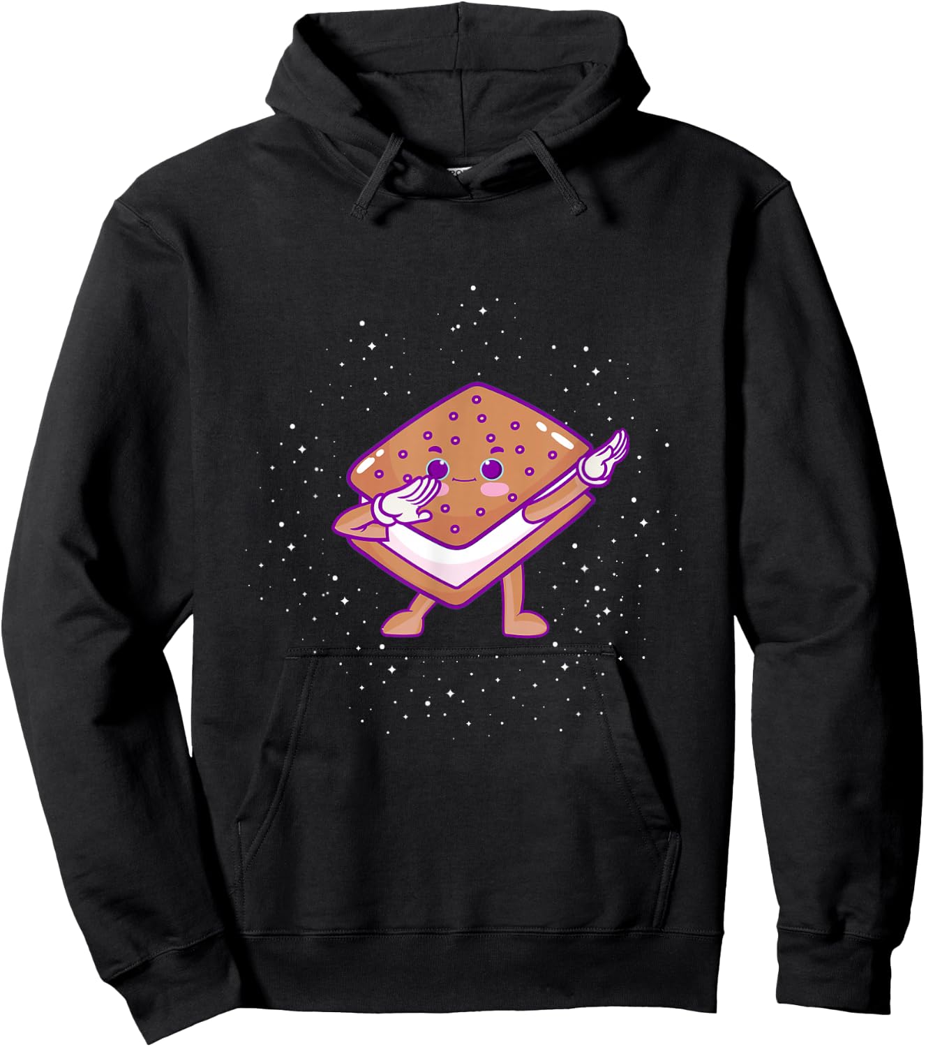Dabbing Ice Cream Sandwich Shirt Cute Ice Cream Dabbing Hoodie - Hoodie | Black