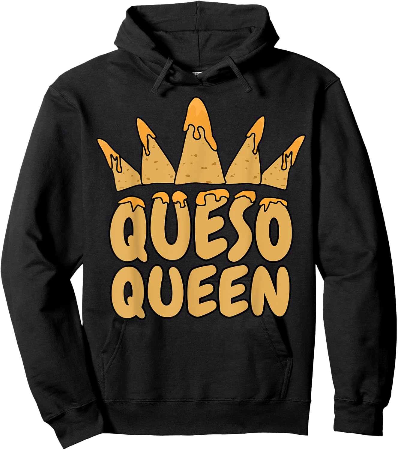 Funny Queso Queen Gift Cheese Lovers Women Mother's Day Hoodie - Hoodie | Black