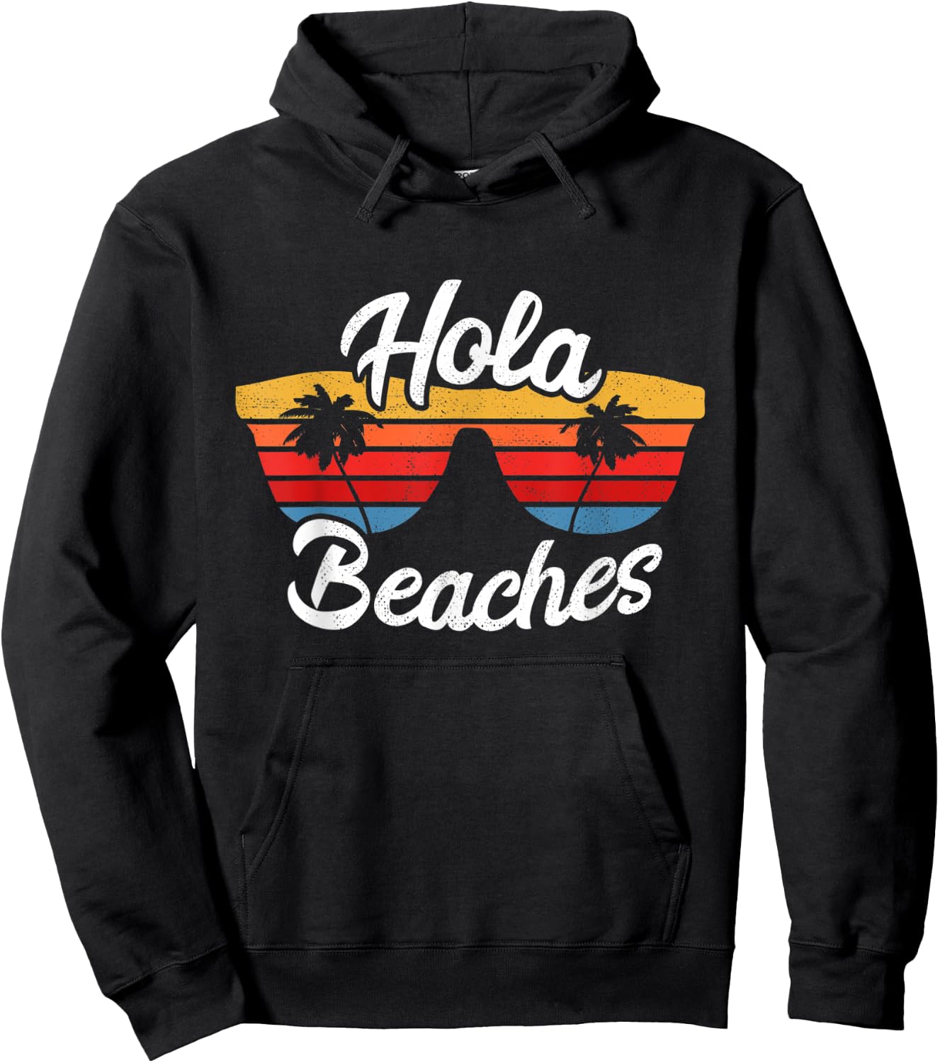 Hola Beaches Summer Sunset at Beach & Ocean Women Hoodie - Hoodie | Black
