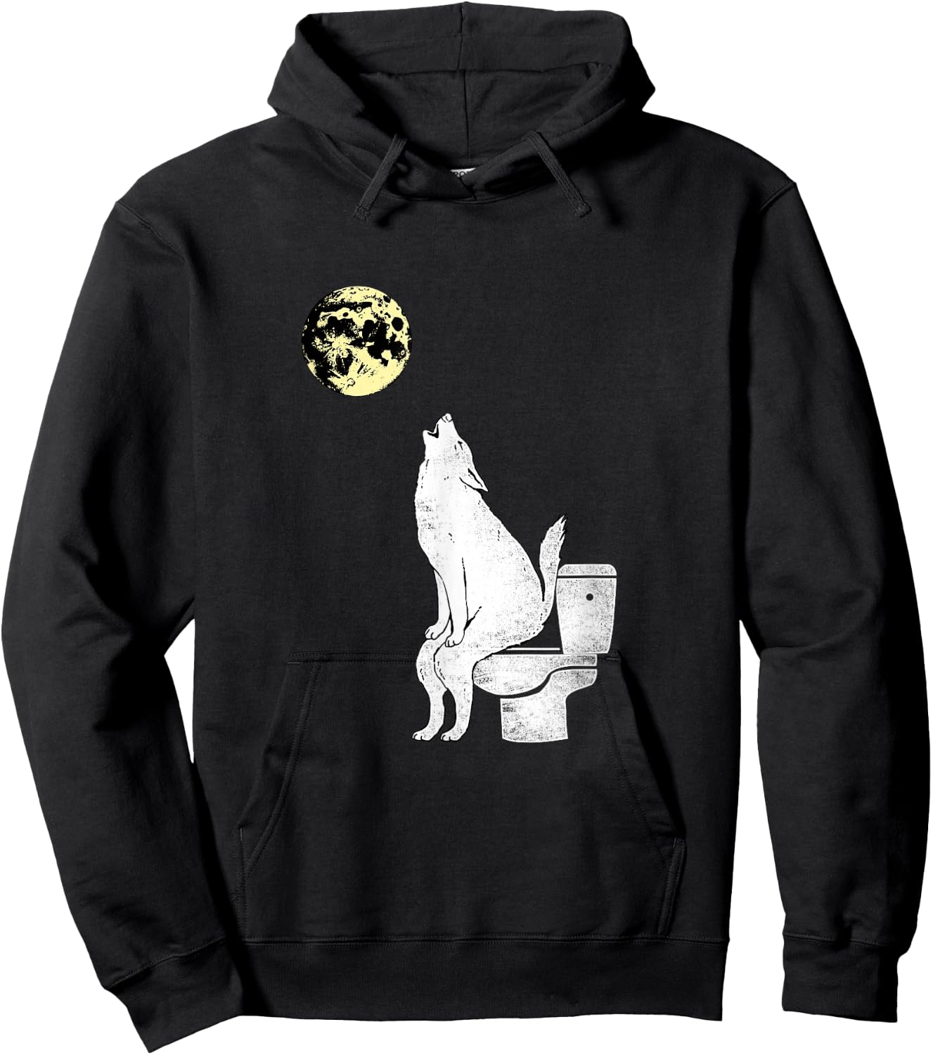 Wolf on The Toilet Gift Hoodie - Hoodie | Black