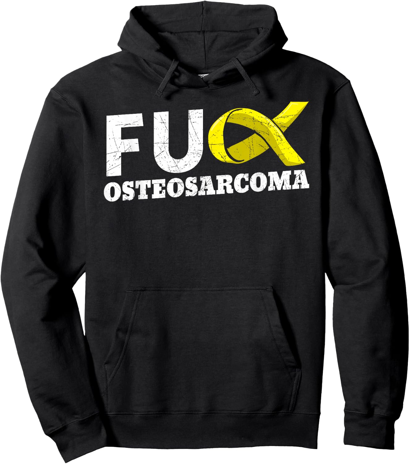 Osteosarcoma Awareness OS Warrior Osteogenic Sarcoma Patient Hoodie - Hoodie | Black
