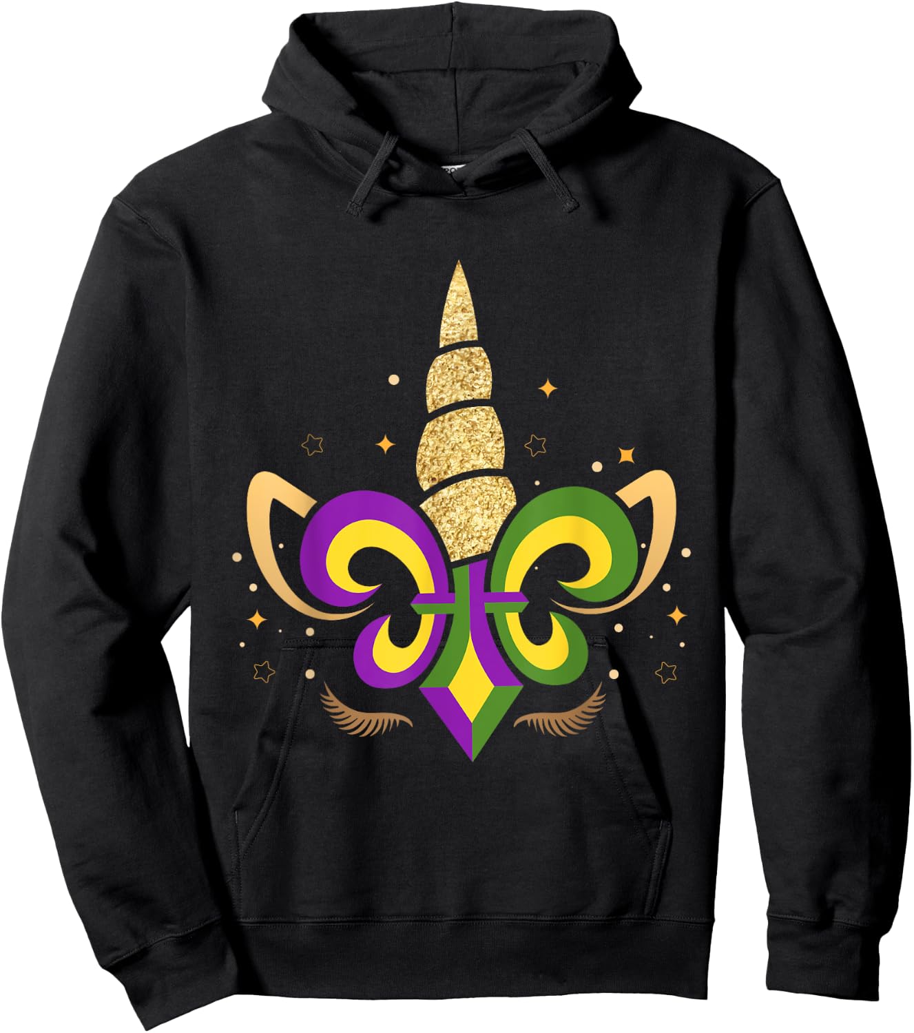 Mardi Gras Unicorn Party Costume Apparel Men Kids Toddler Hoodie - Hoodie | Black