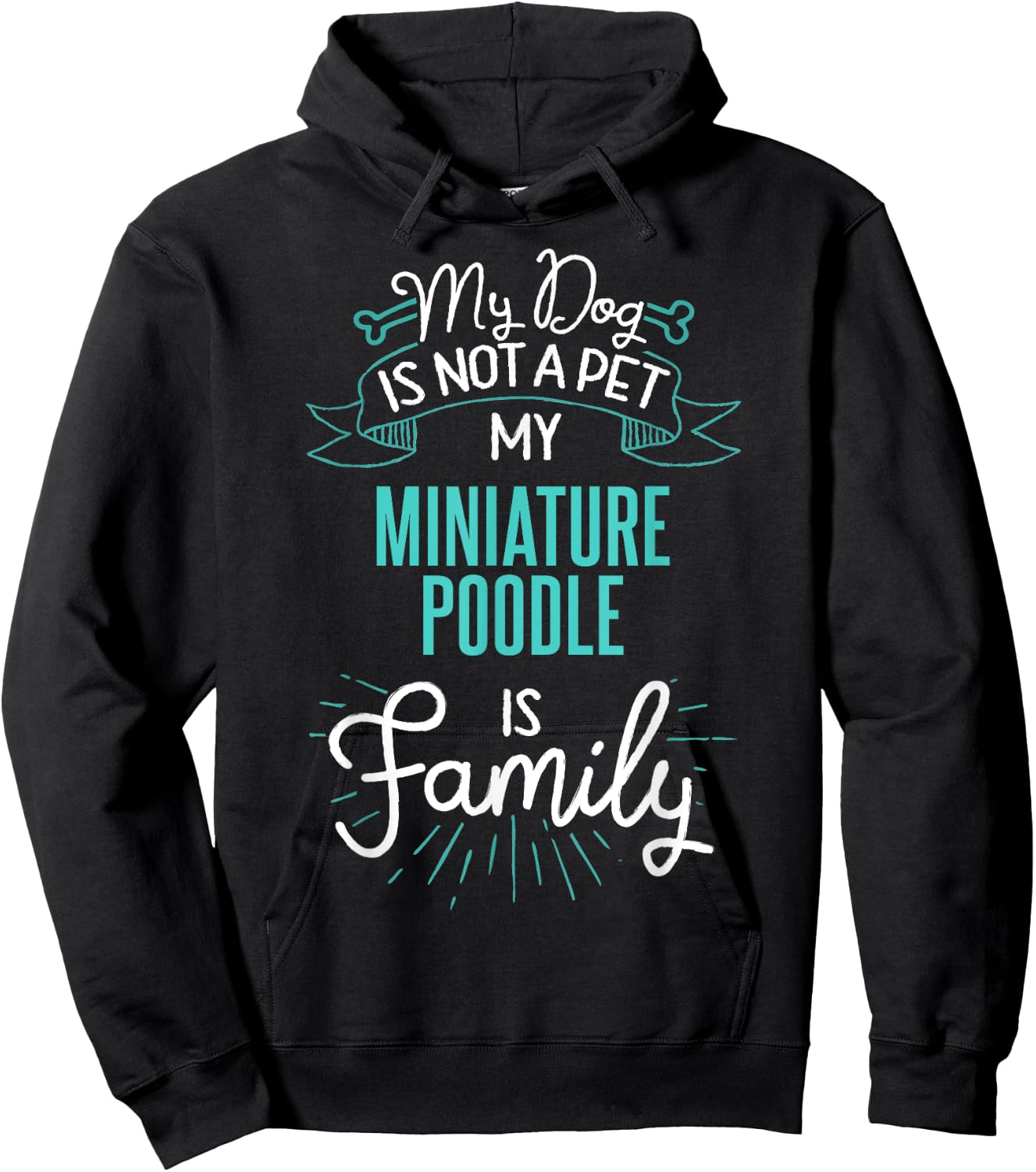 Cute Miniature Poodle Design Family Dog Giftn Hoodie - Hoodie | Black
