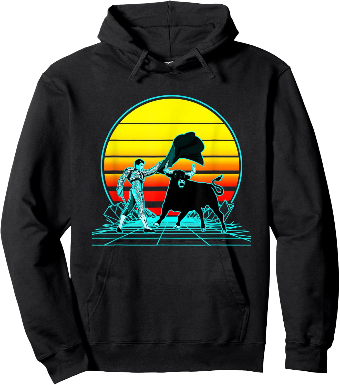 Retro Vintage Sunset Matador Hoodie - Hoodie | Black