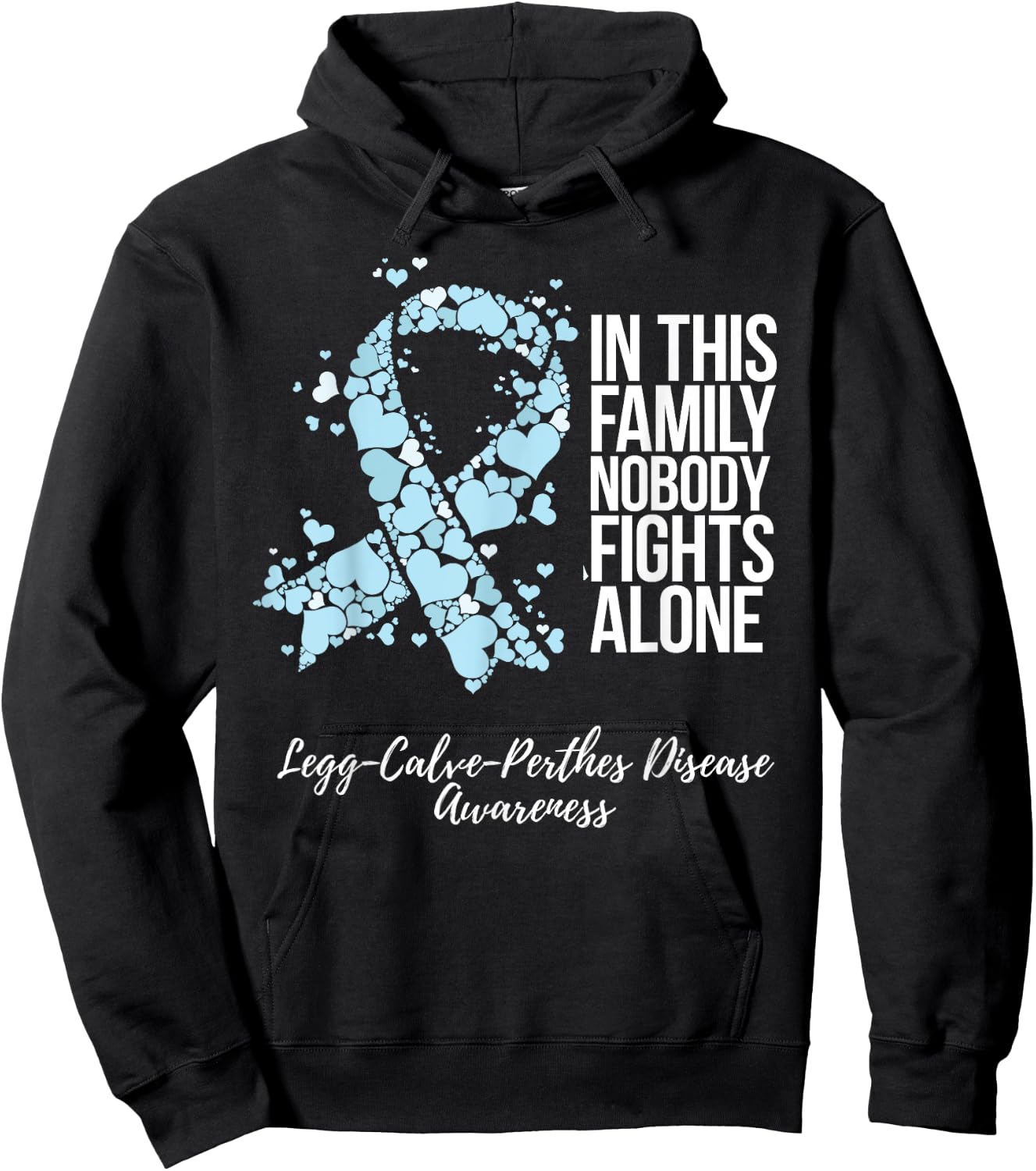 Family Support Legg Calve Perthes Disease Awareness Hoodie - Hoodie | Black