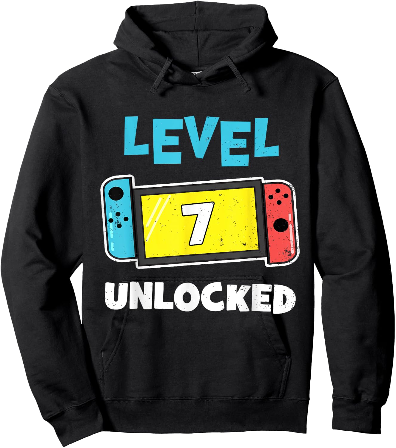 Level 7 unlocked Gamer 7th Birthday Gift Video Game lovers Hoodie - Hoodie | Black