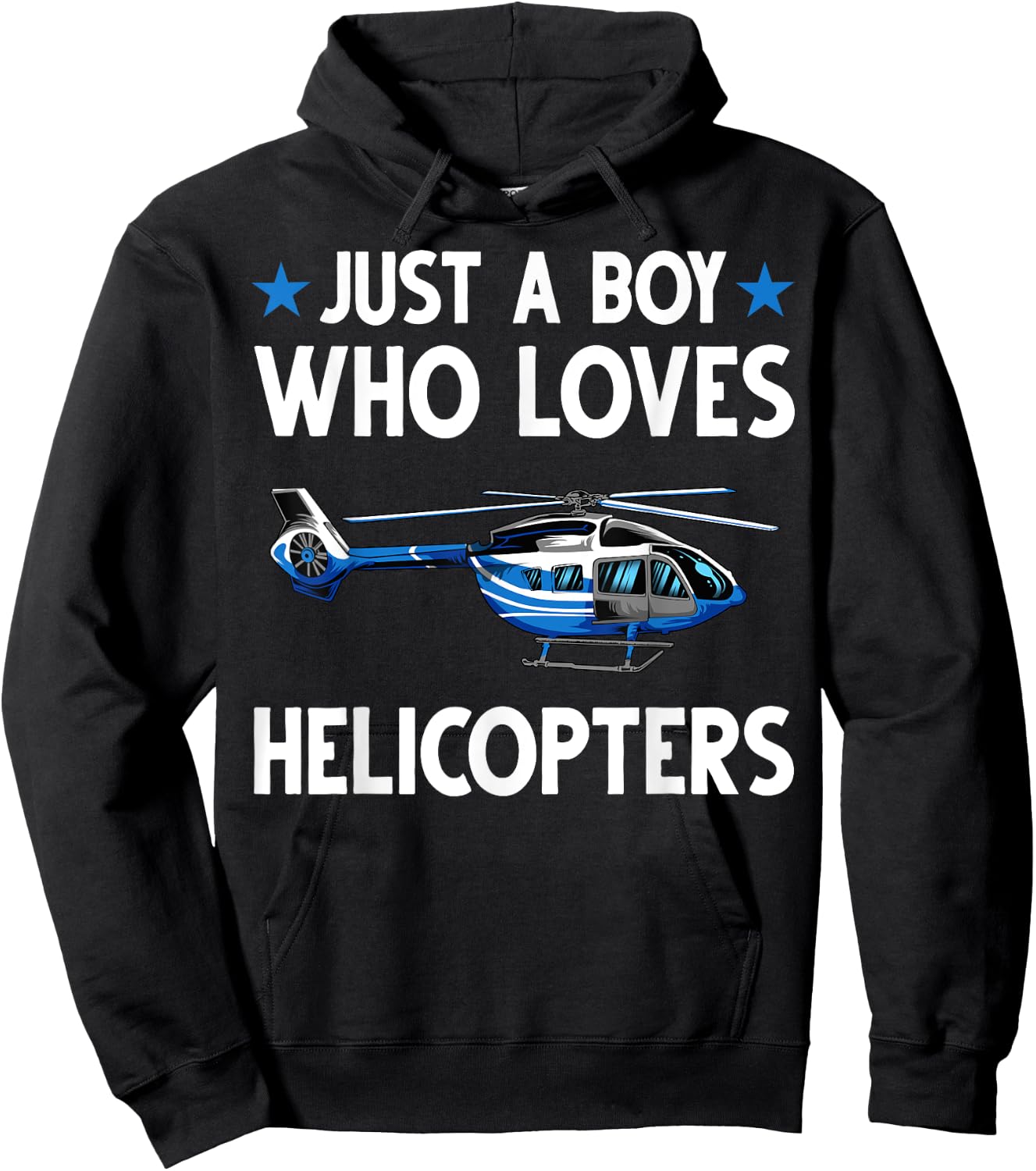 Funny Helicopter Gift Boys Toddler Kids Men Pilot Aviator Hoodie - Hoodie | Black