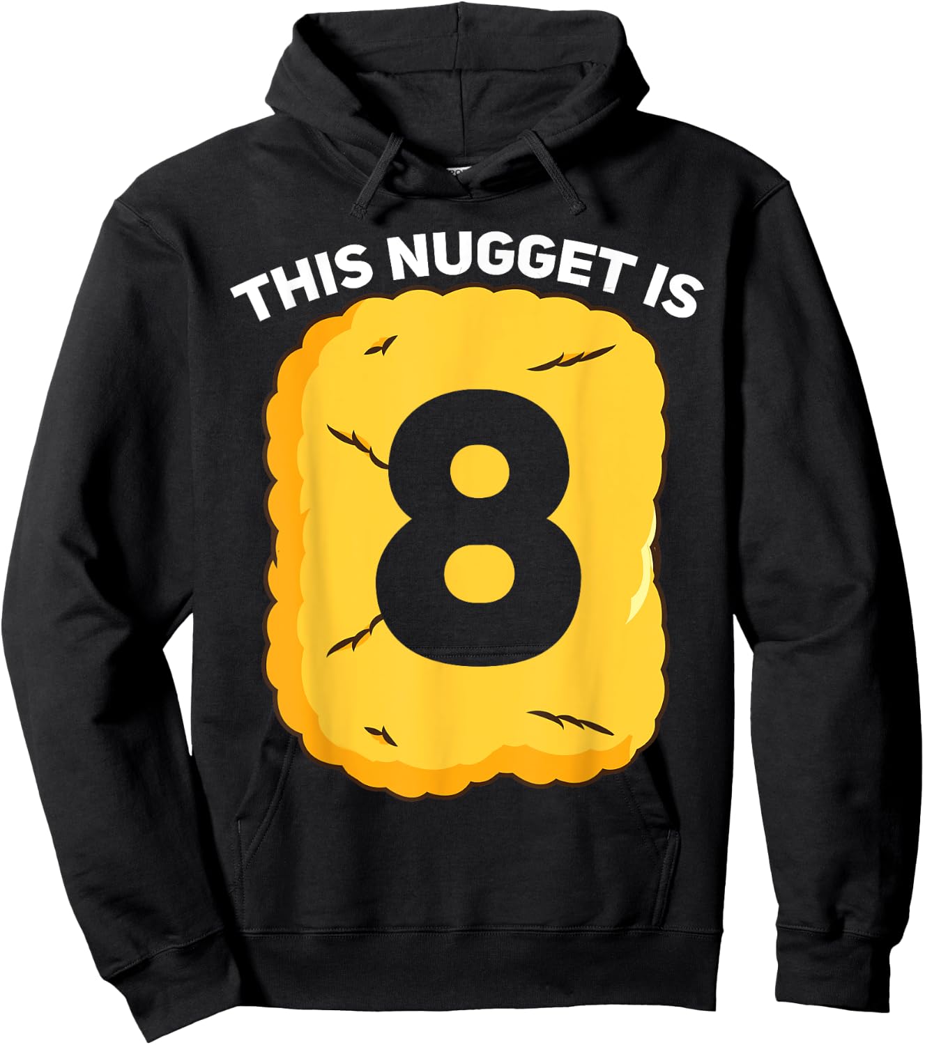 8 Year Old Chicken Nugget Birthday Party Hoodie - Hoodie | Black