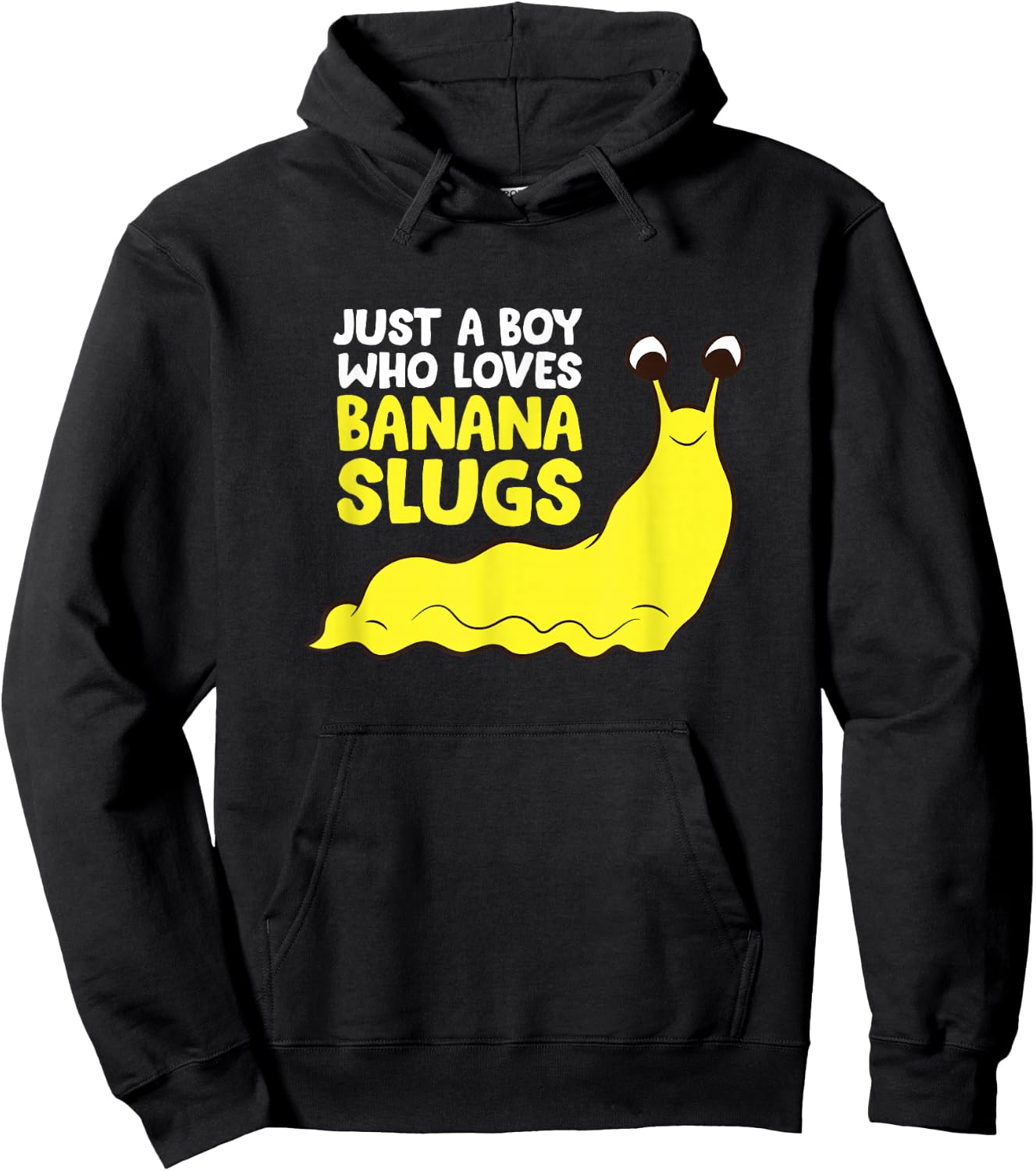 Just a Boy Who Loves Banana Slugs Funny Banana Slugs Hoodie - Hoodie | Black