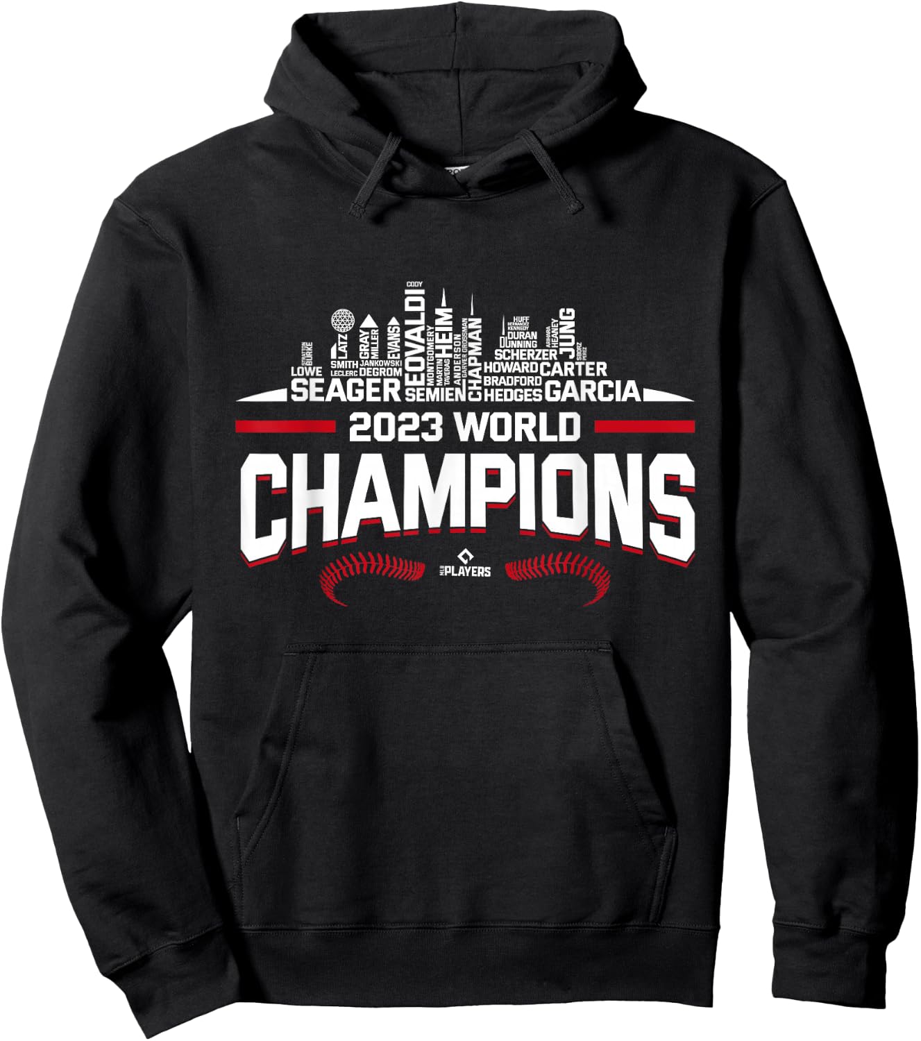 2023 World Champions Adolis Garcia Texas MLBPA Hoodie - Hoodie | Black