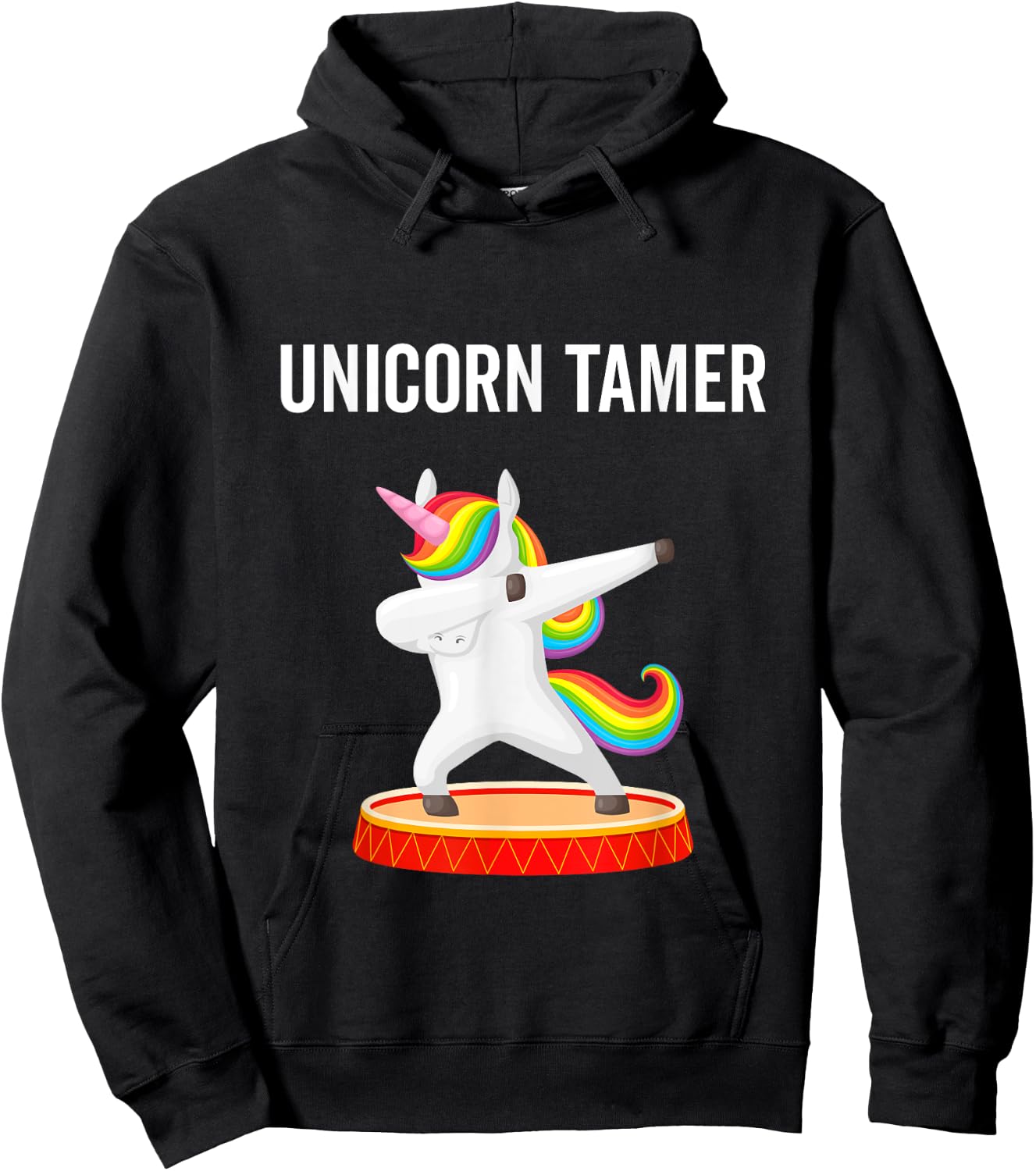 Dabbing Unicorn Tamer Circus Carnival Funny Gift Hoodie - Hoodie | Black