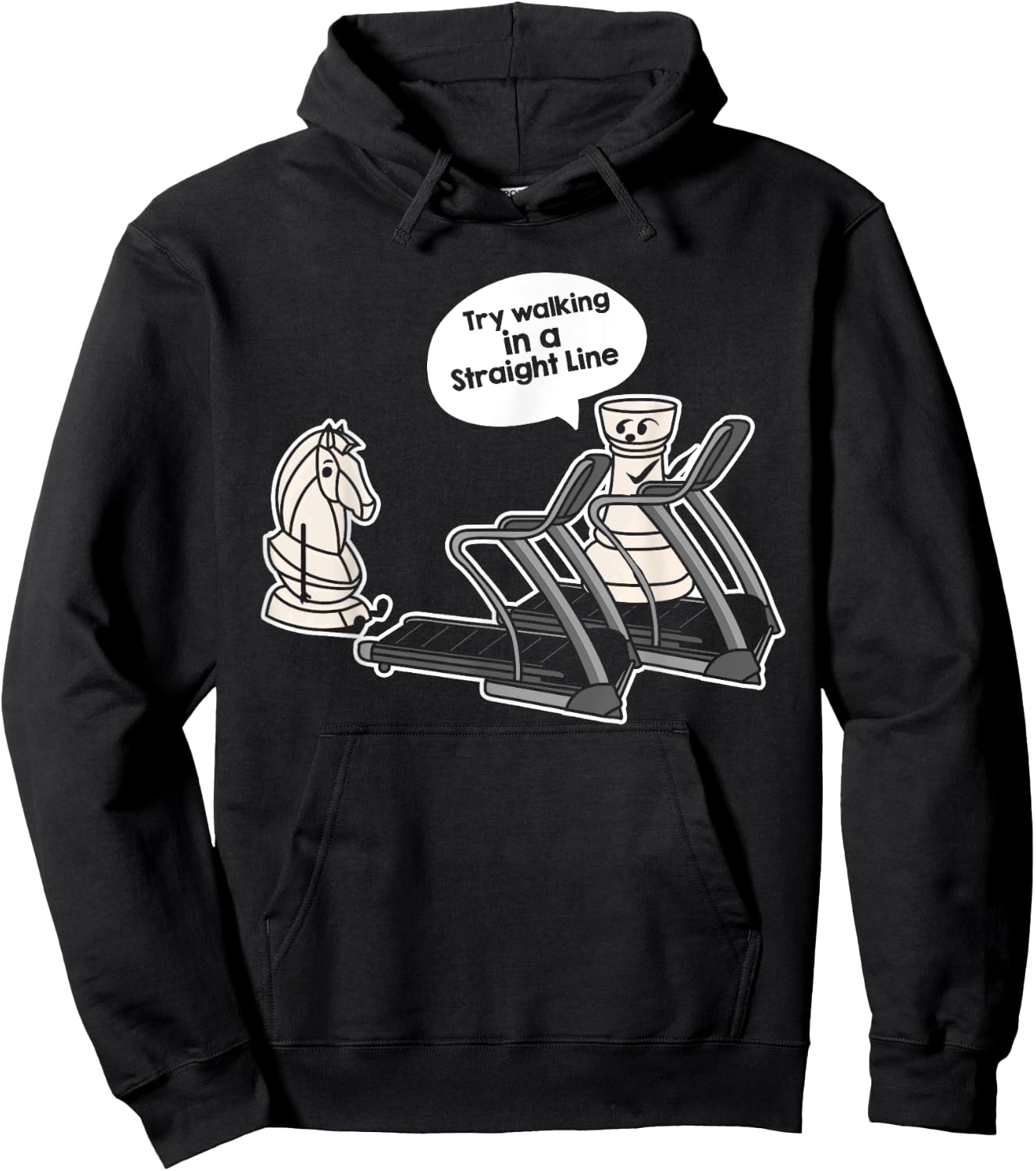 Try Walking in a Straight Line For Chess Teacher Men Women Girls Kids Hoodie - Hoodie | Black