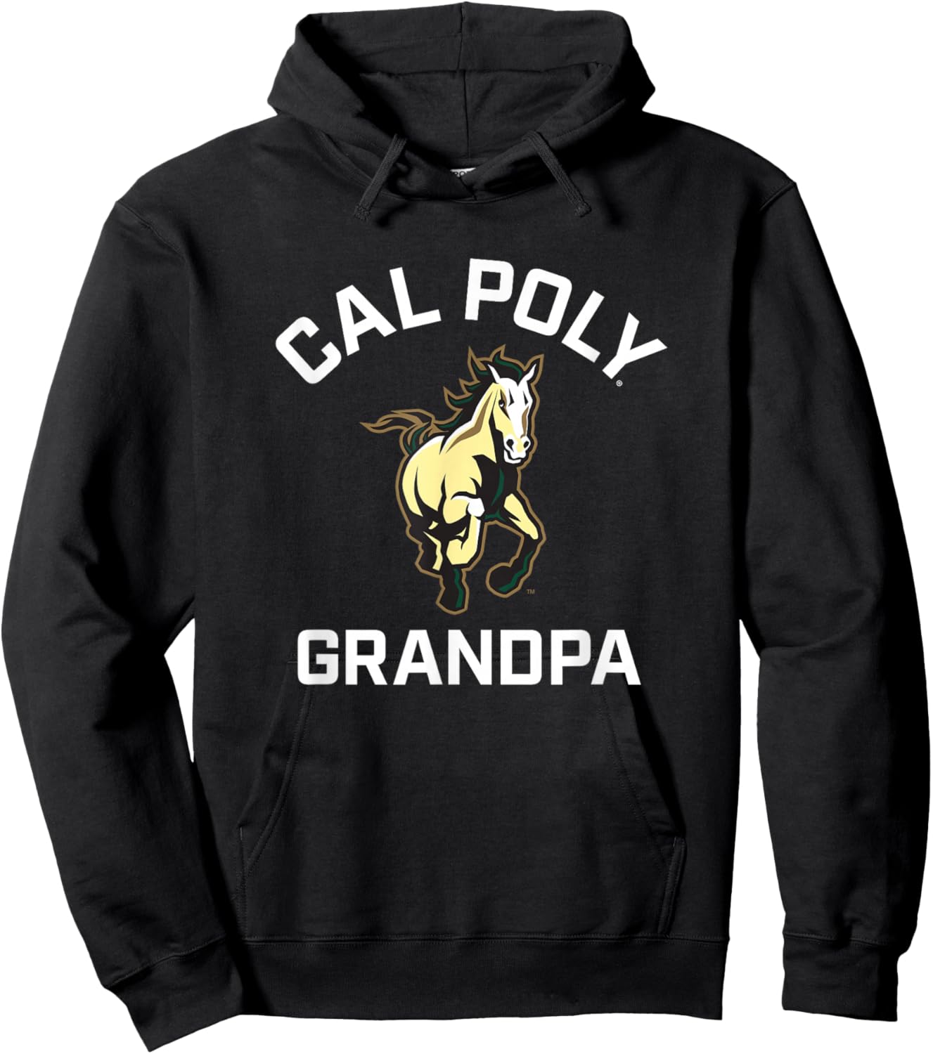 Cal Poly Mustangs Arched Grandpa Hoodie - Hoodie | Black