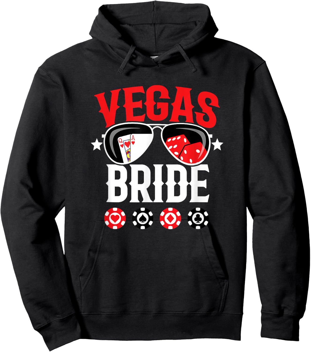 Vegas Wedding Bride - Married in Vegas - Bride Squad Hoodie - Hoodie | Black