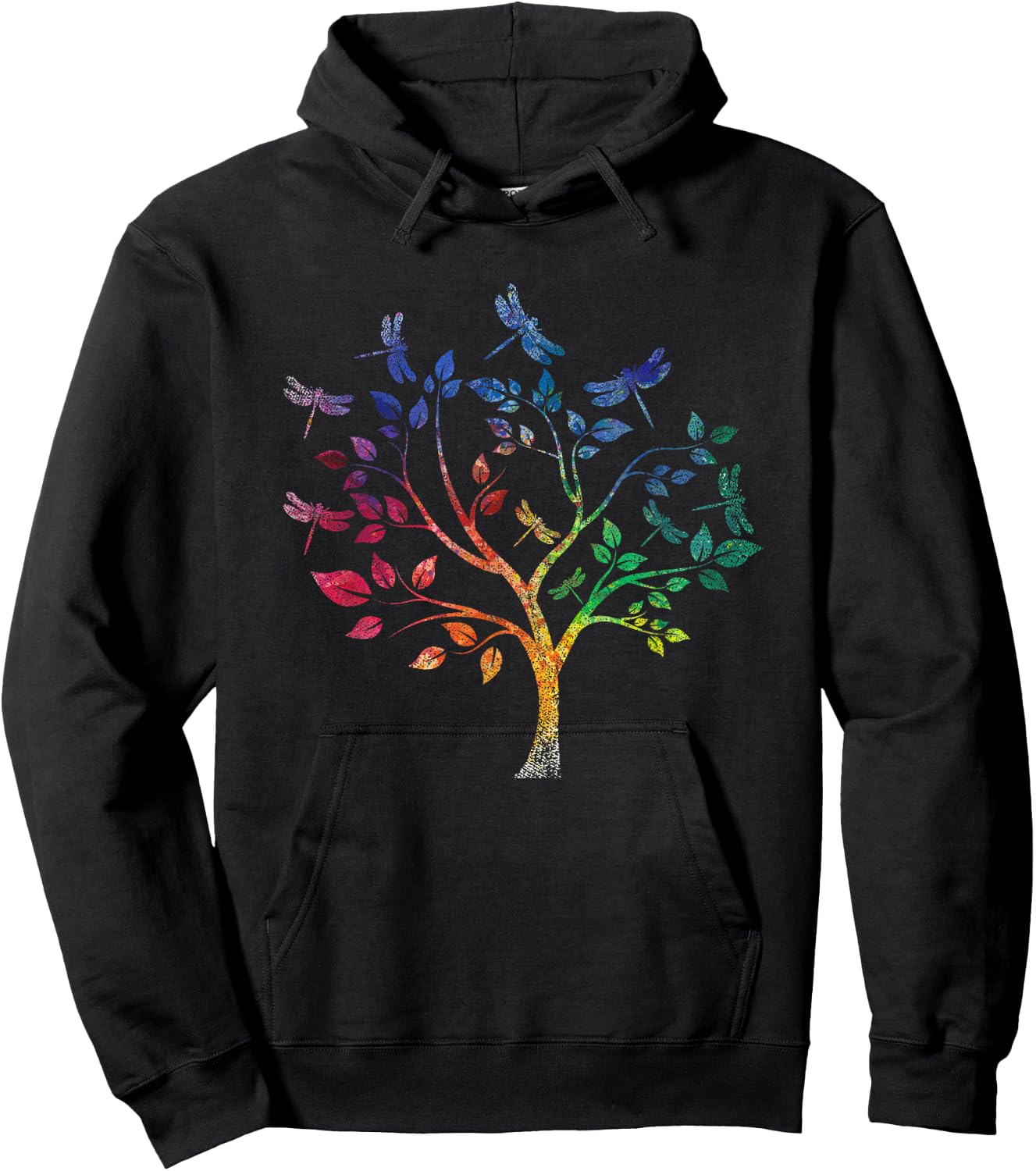 Nature Colorful Dragonfly Hoodie - Hoodie | Black