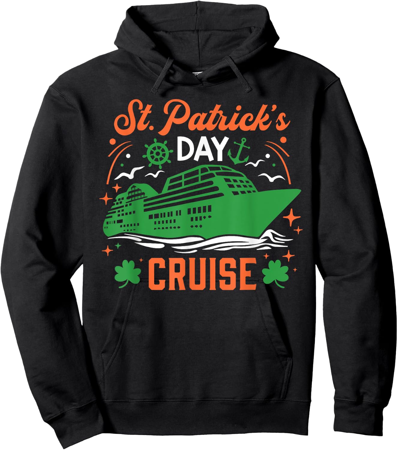 St. Patrick's Day Cruise Vacation Cruising Ship Matching Hoodie - Hoodie | Black