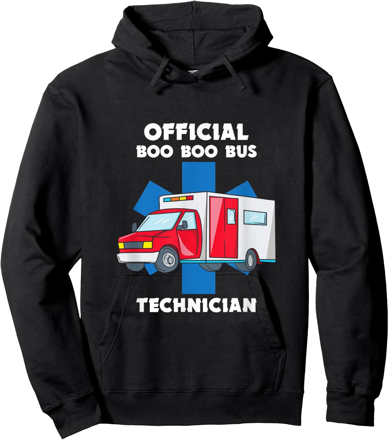 Paramedic Boo Boo Bus EMT Ambulance EMS Hoodie - Hoodie | Black
