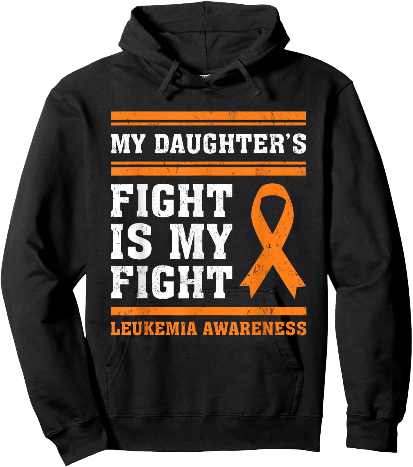 My Daughter's Fight Is My Fight Leukemia Awareness Hoodie - Hoodie | Black