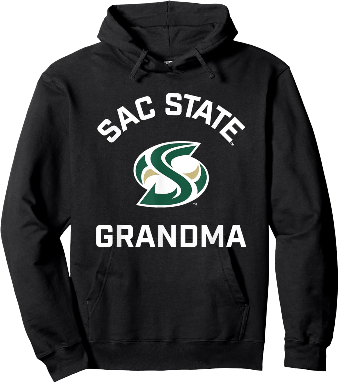 Sacramento State CSUS Hornets Arched Grandma Hoodie - Hoodie | Black