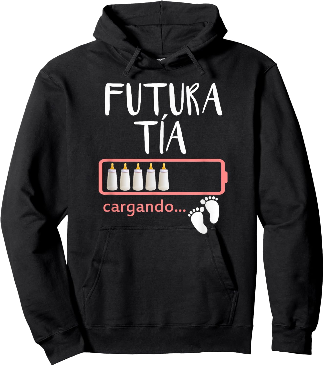 Futura Tia Spanish Pregnancy Announcement Aunt Gift Hoodie - Hoodie | Black