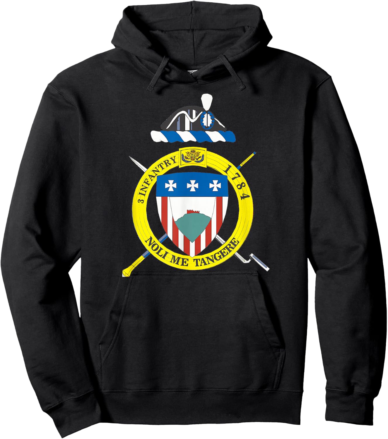 Old Guard 3rd Infantry Regiment Crest cen Hoodie - Hoodie | Black