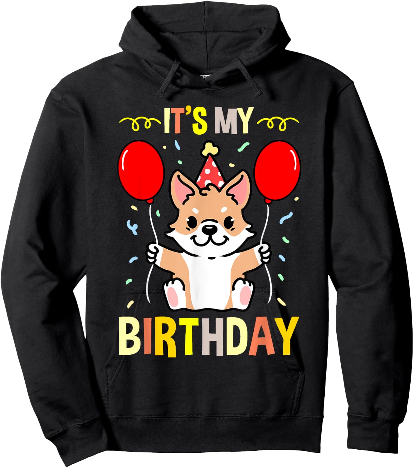 Its My Birthday Corgi Owner Hoodie - Hoodie | Black