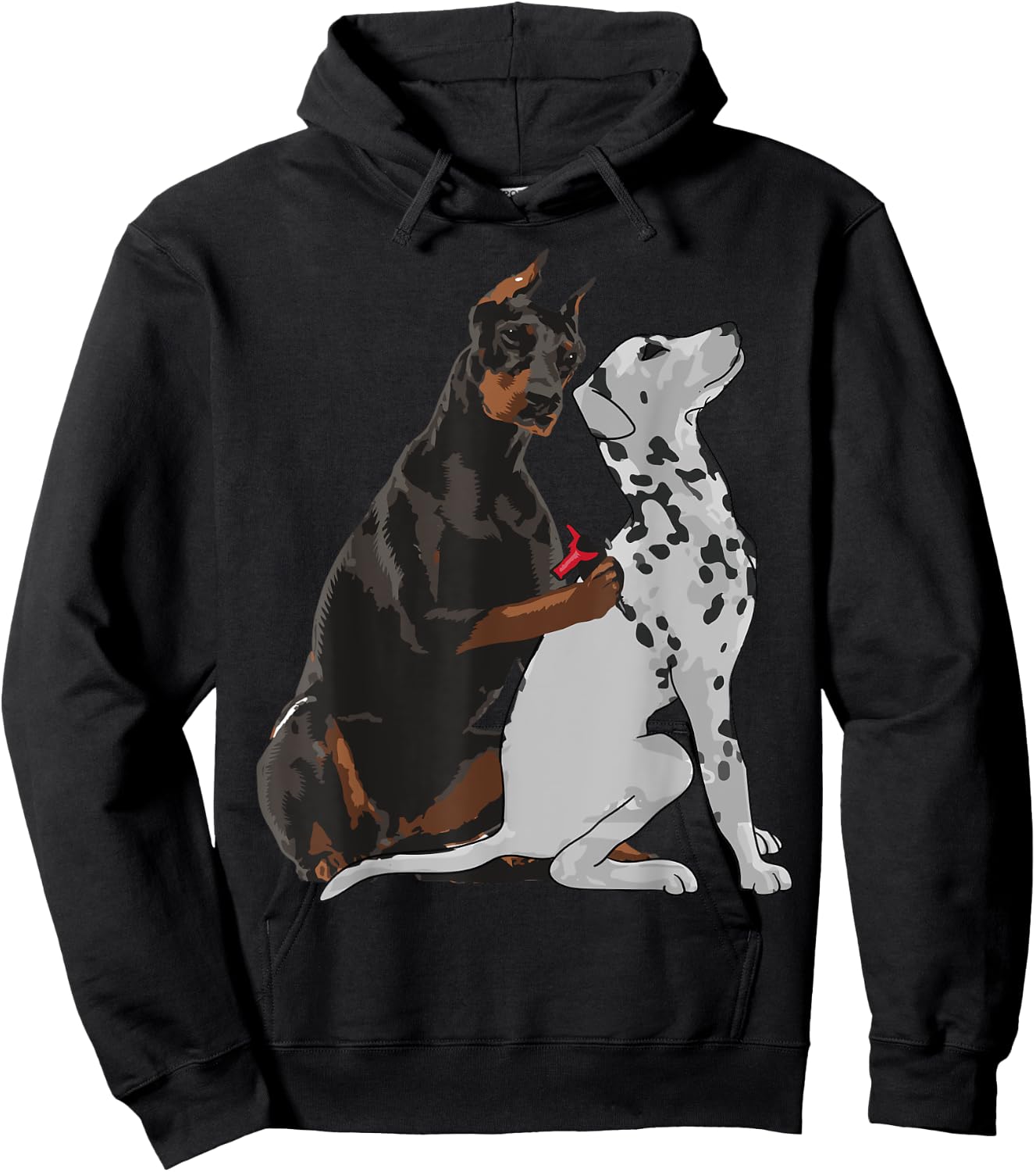 Cute Fashionable Doberman Tattooing Dalmatian Dog Gift Hoodie - Hoodie | Black