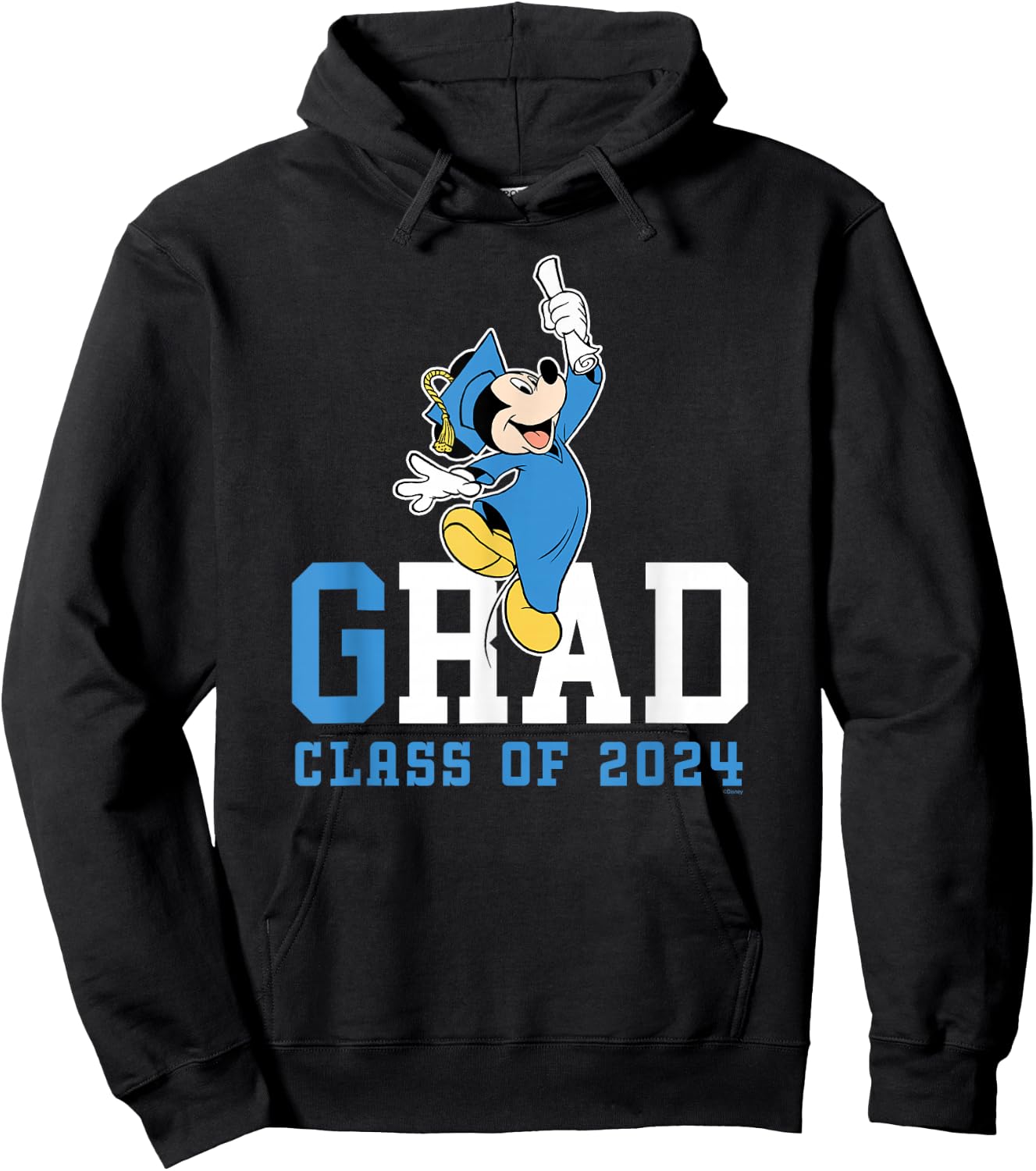Disney Mickey Mouse 2024 Graduation Class of '24 Wheel Grad Hoodie - Hoodie | Black