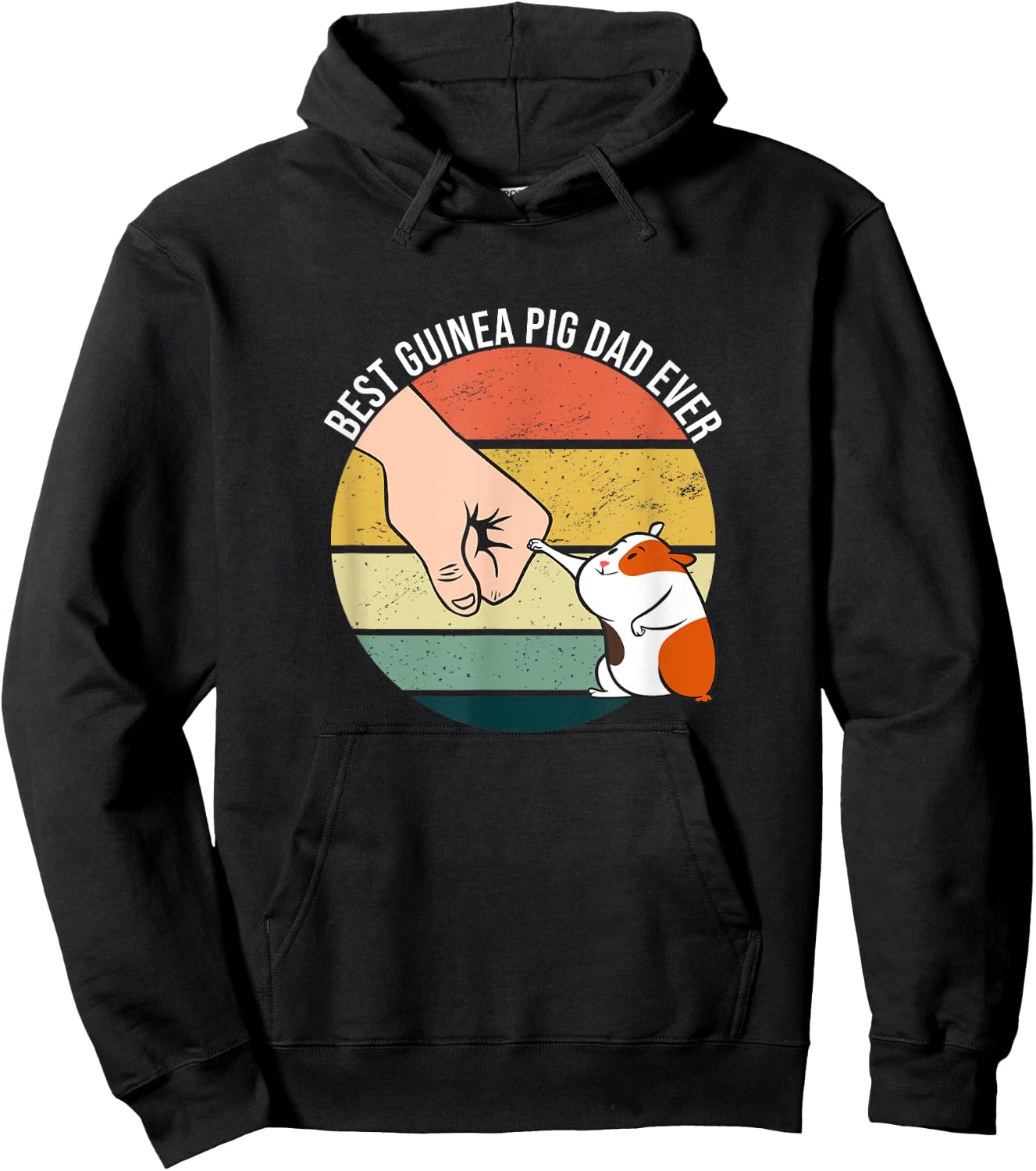 Best Guinea Pig Dad Ever Furry Potato Domestic Cavy Hoodie - Hoodie | Black