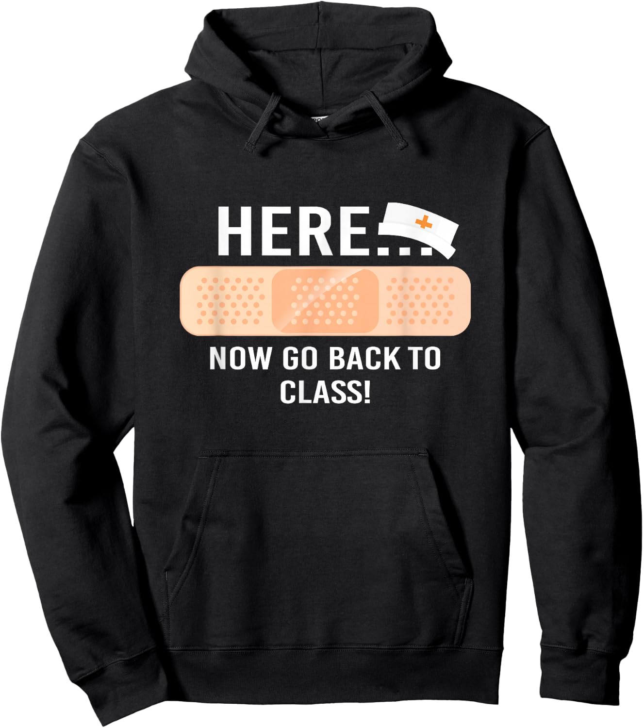 School Nurse Funny Gift Stethoscope Nurse Hoodie - Hoodie | Black