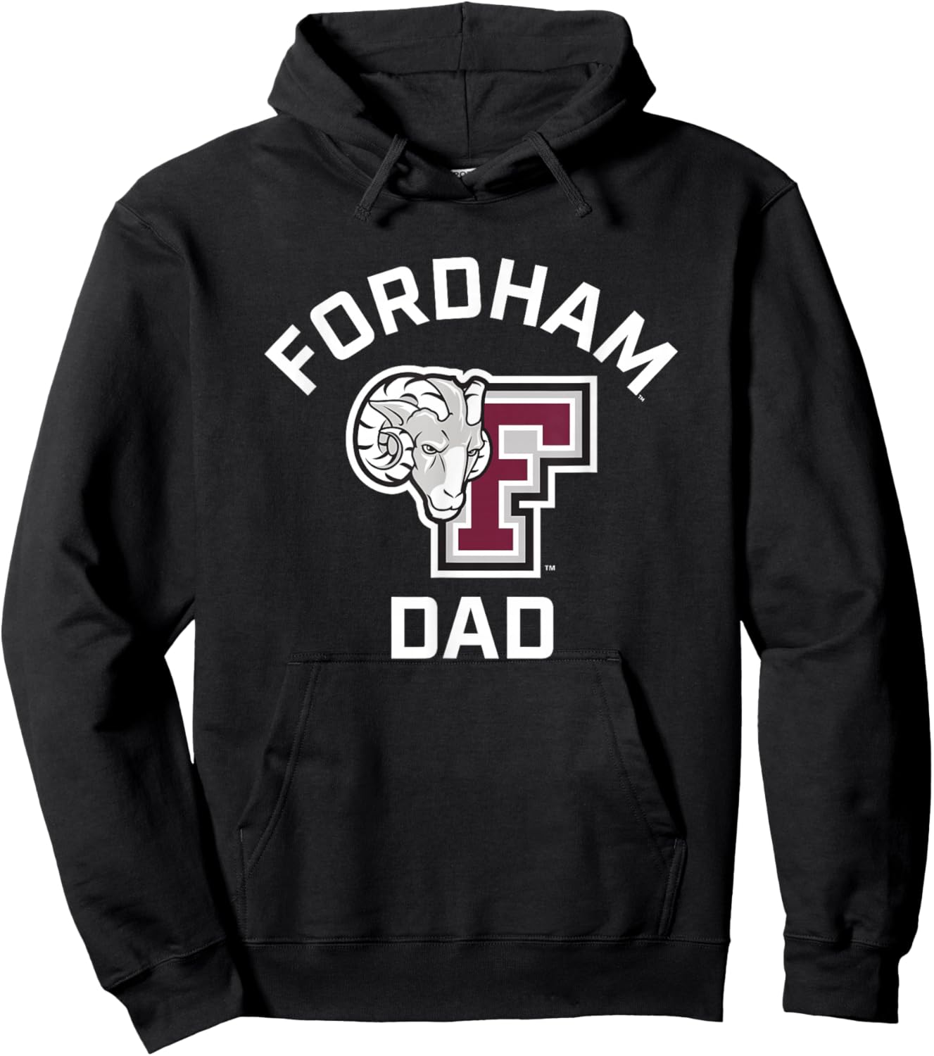 Fordham University Rams Arched Dad Hoodie - Hoodie | Black