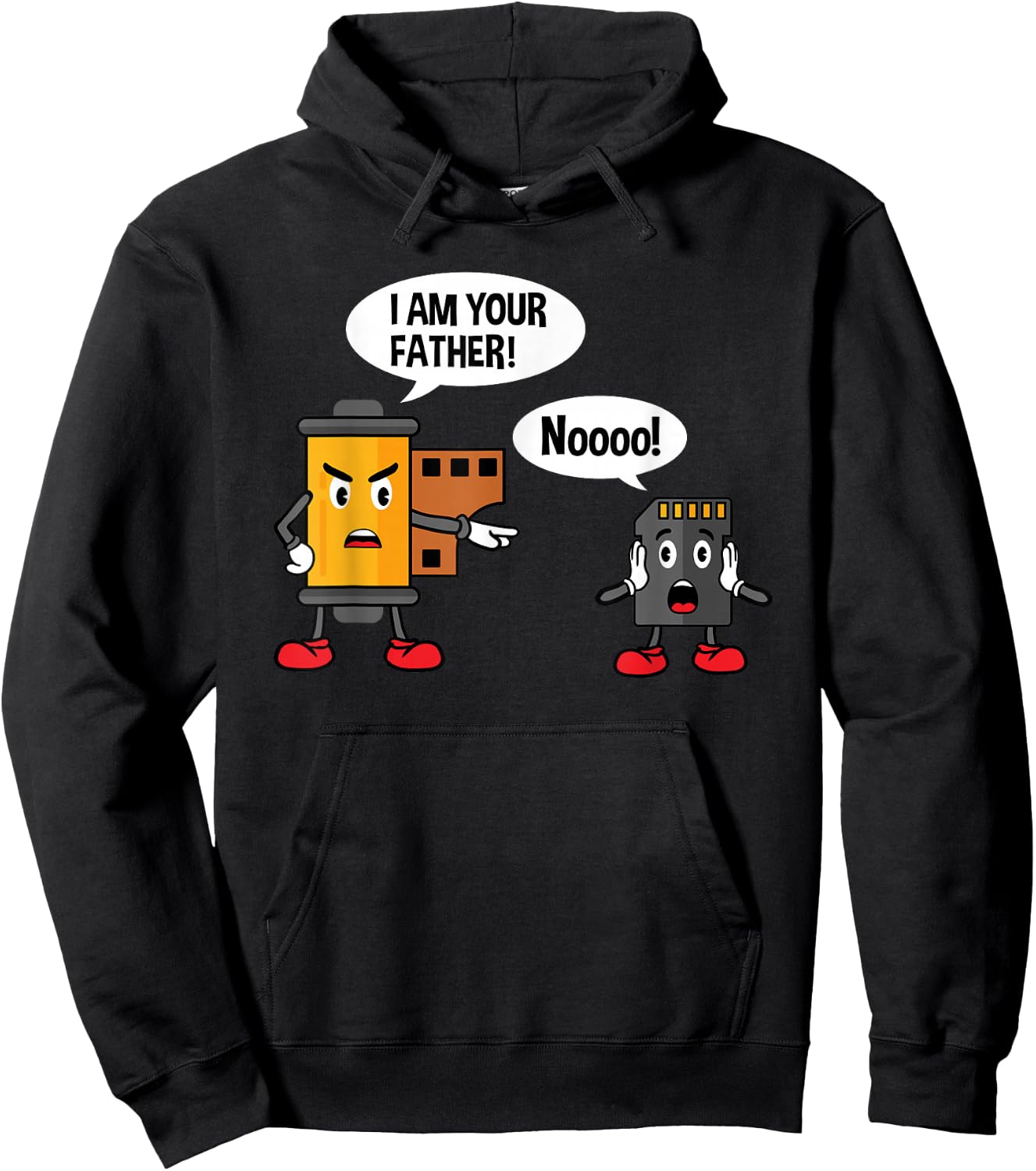 Analog Film Roll & SD Card - Funny Photographer Camera Hoodie - Hoodie | Black