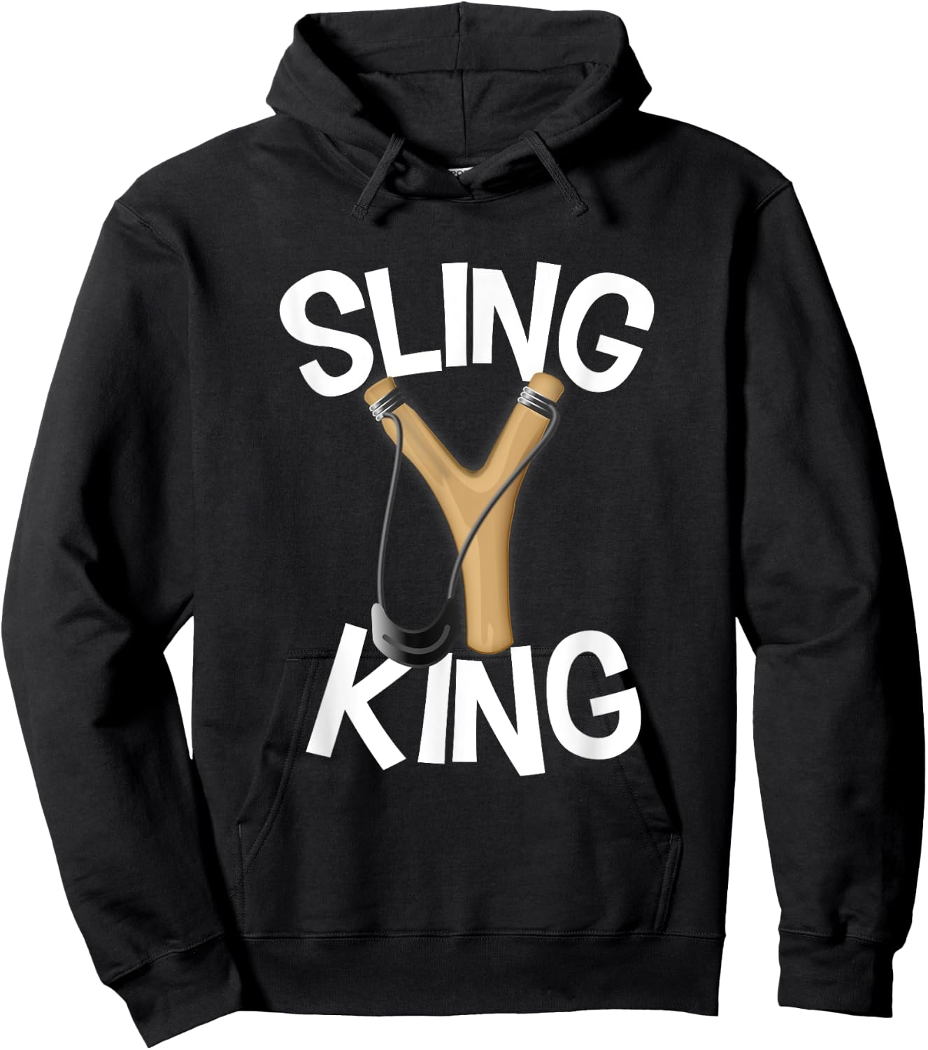 Funny Slingshot Humor New Slingshot Toy Kids Sling King Hoodie - Hoodie | Black
