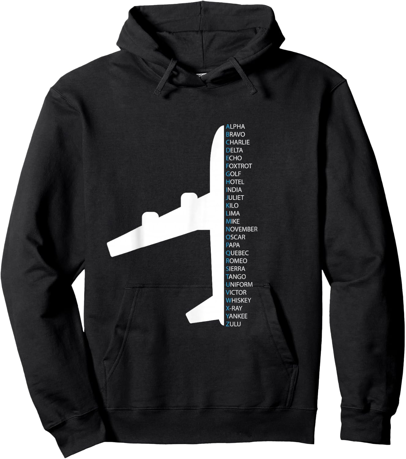 NATO Alphabet Design for a Air Traffic Controller Hoodie - Hoodie | Black