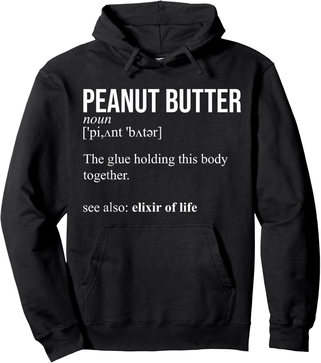 Peanut Butter Definition, Peanut Butter Addiction Hoodie - Hoodie | Black