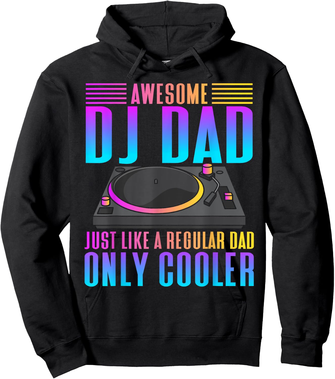 Awesome DJ Dad - Funny DJ Music Hoodie - Hoodie | Black