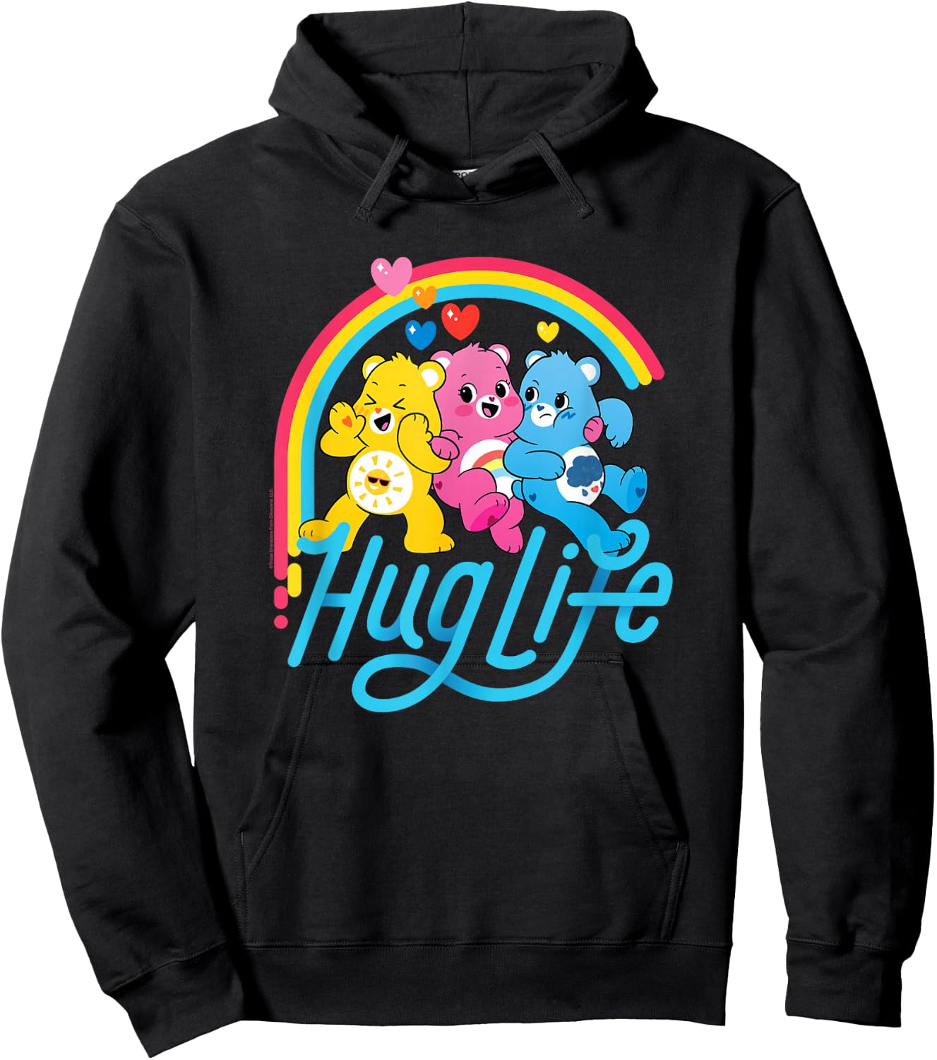 Care Bears Hug Life Rainbow Cute Cartoon Hoodie - Hoodie | Black