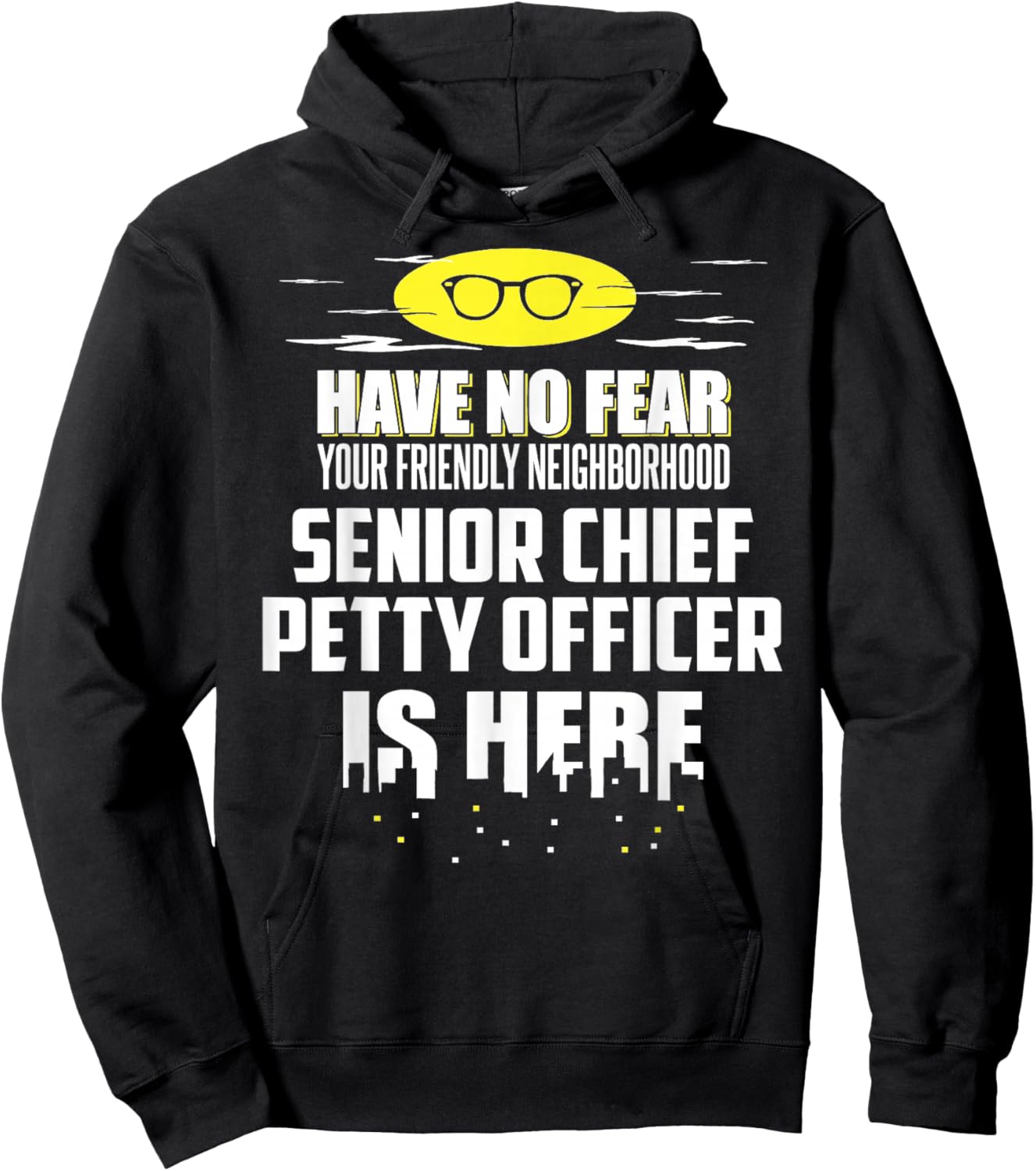 Funny Senior Chief Petty Officer Graphic - Have No Fear, I'm Hoodie - Hoodie | Black